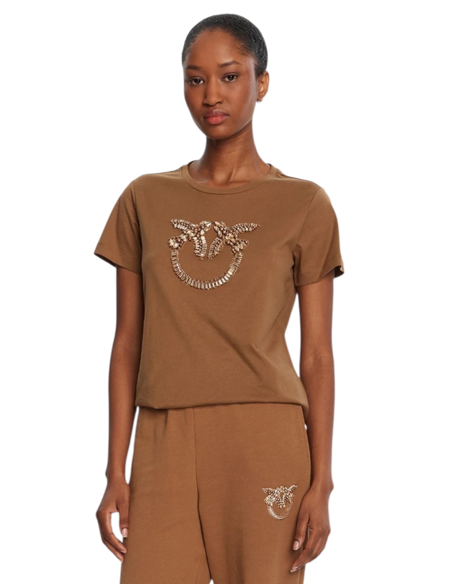 T-shirt με διακοσμημένο λογότυπο Love Birds Quentin