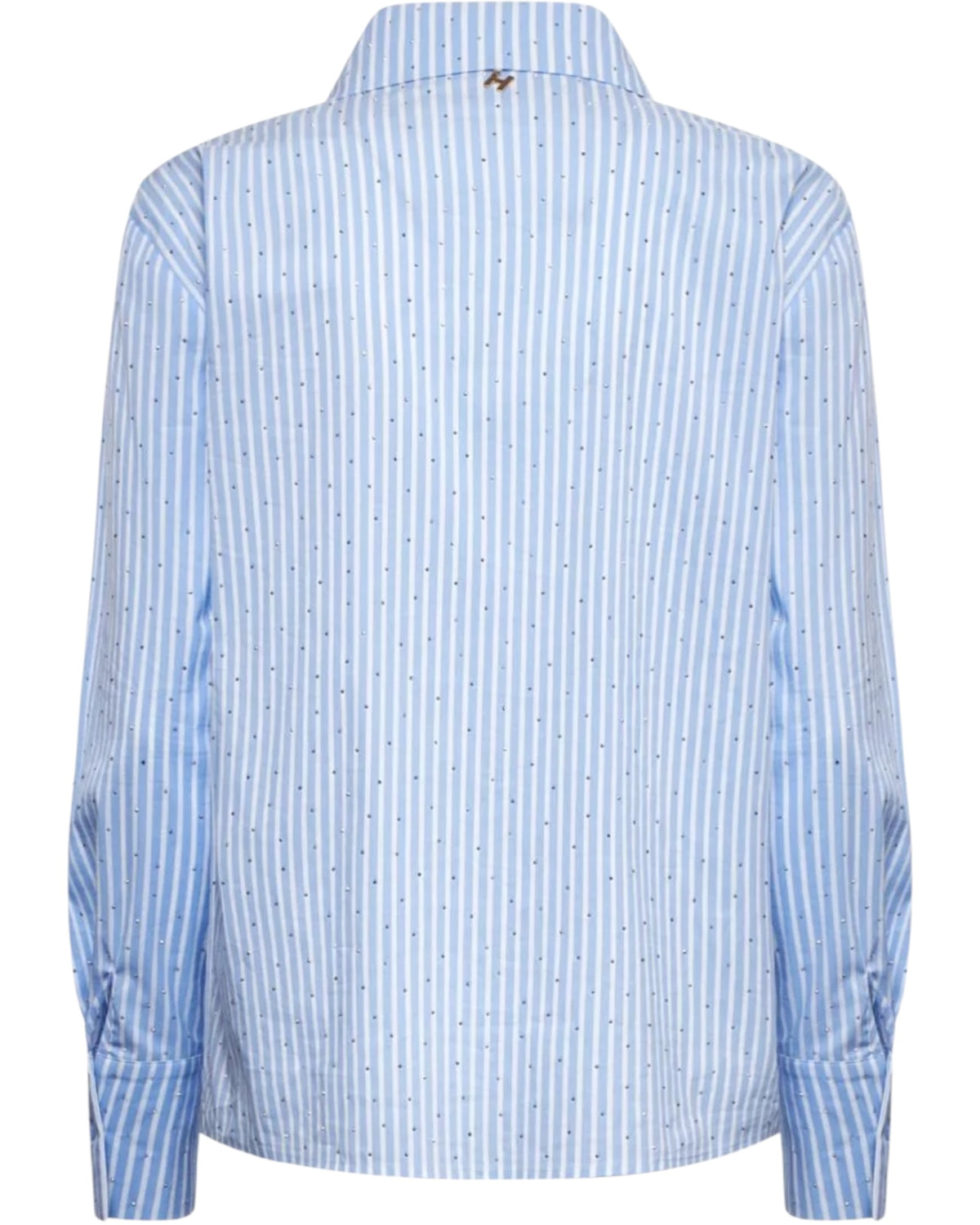 Ριγέ πουκάμισο με στρας RHOGO