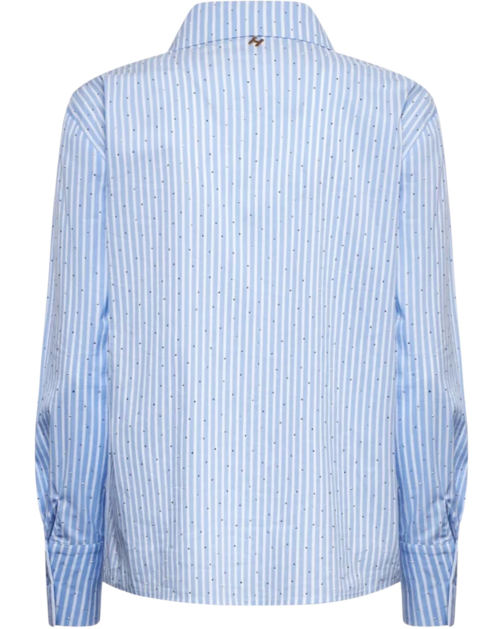 Ριγέ πουκάμισο με στρας RHOGO