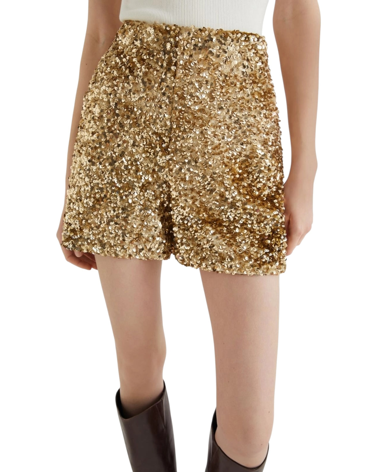 Βελούδινο σορτς με πούλιες TESORO