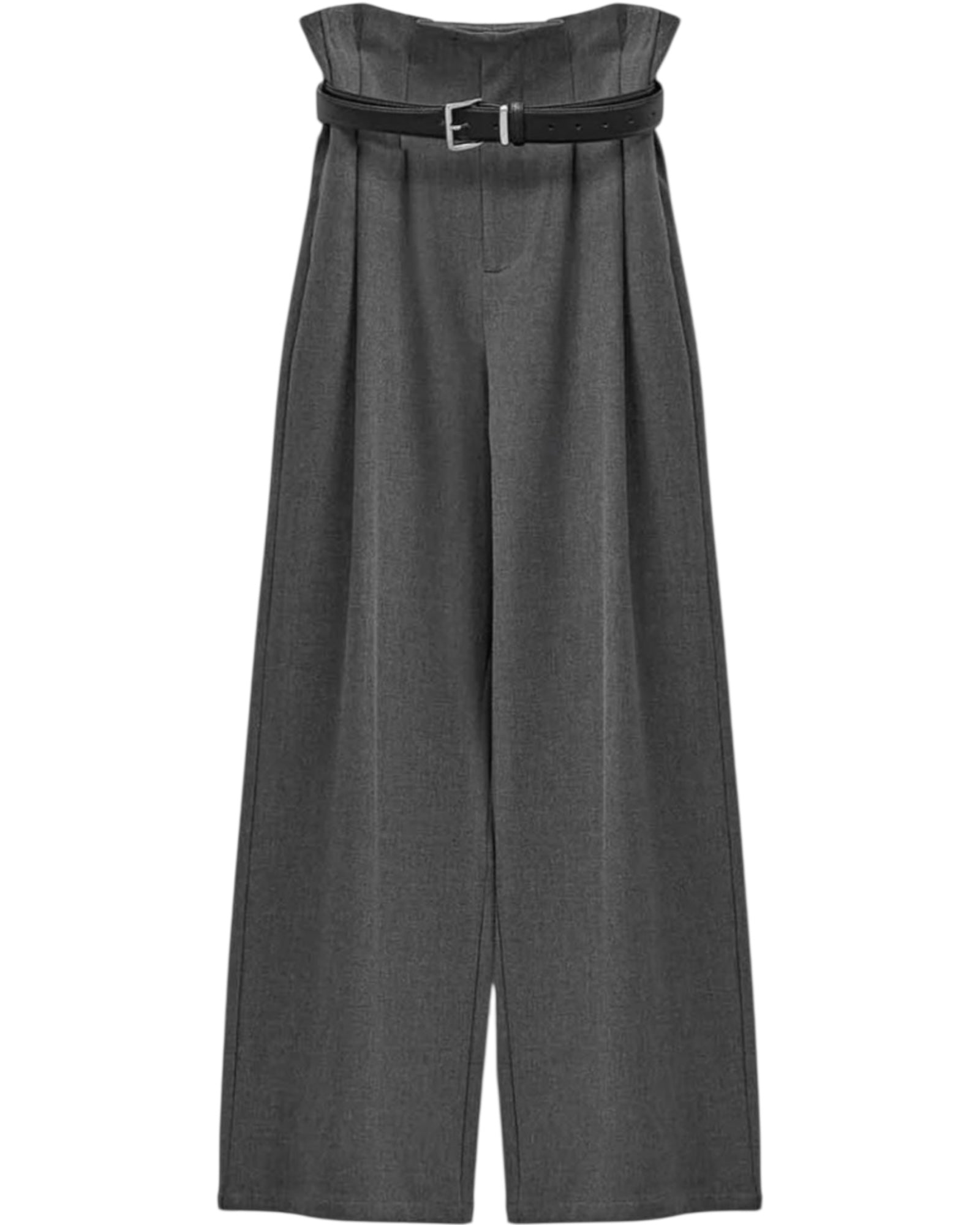 Ψηλόμεσο wide leg παντελόνι με ζώνη