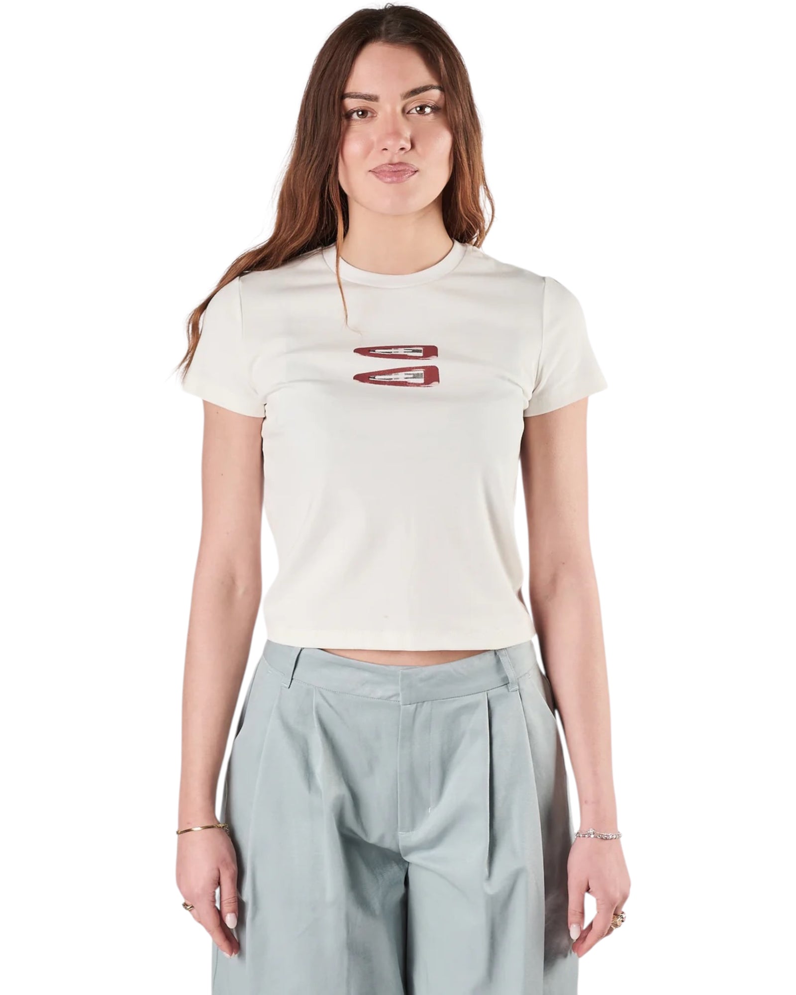 Εφαρμοστό t-shirt με στάμπα