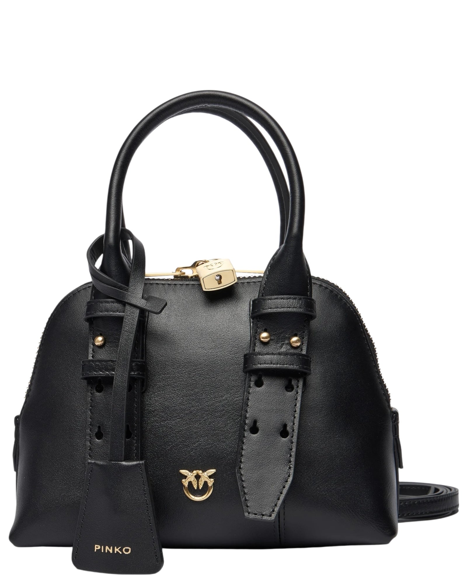 Δερμάτινη τσάντα με φερμουάρ BOWLING BAG MINI