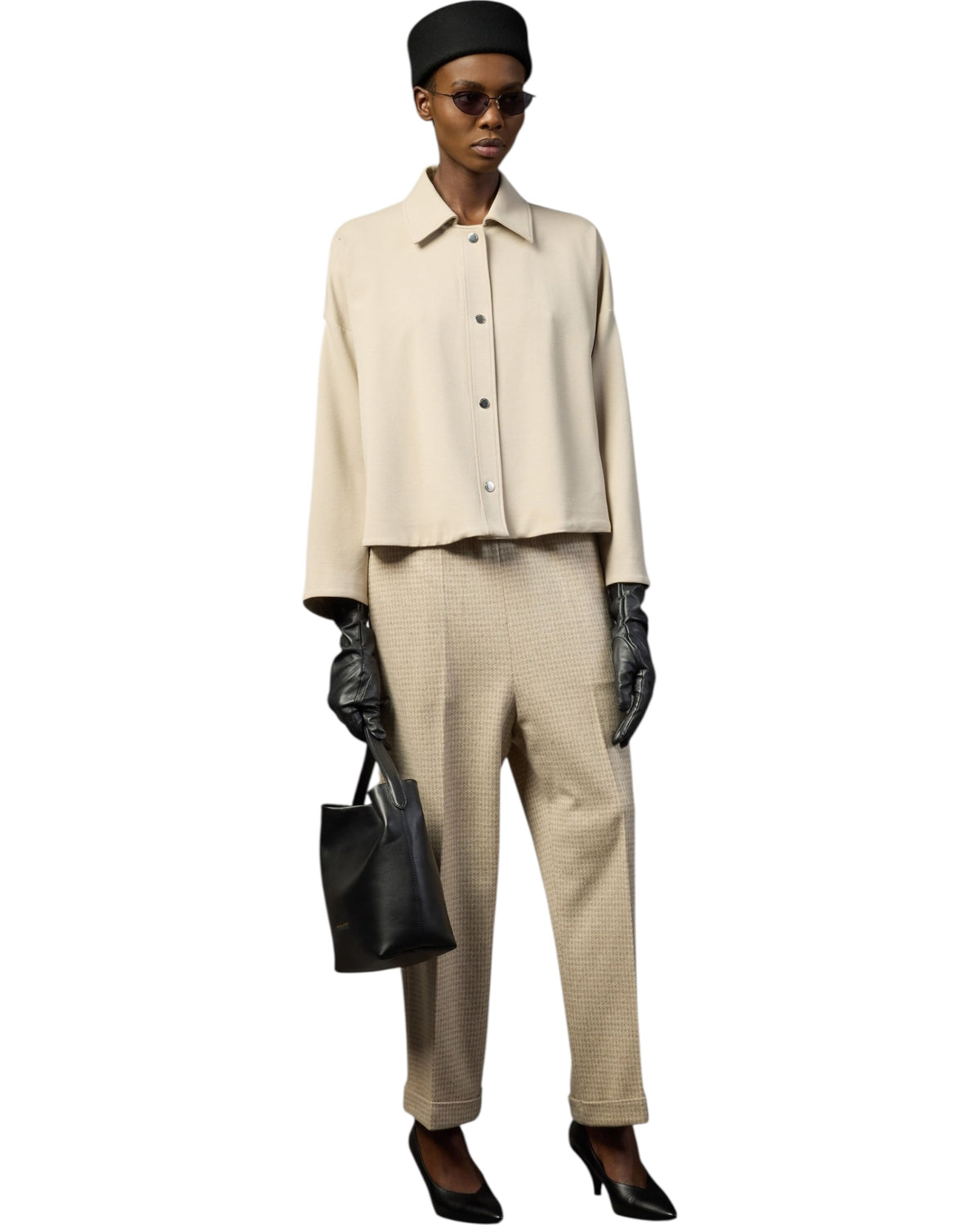 Πουκάμισο crop με φαρδιά εφαρμογή SANDARA