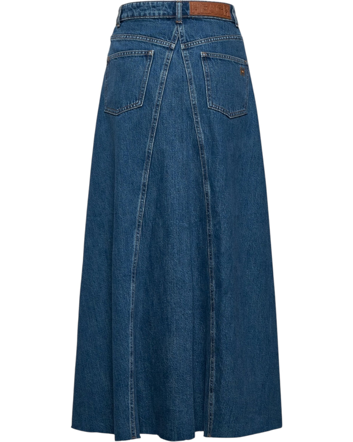 Denim φούστα με μπροστινό σκίσιμο KEBE