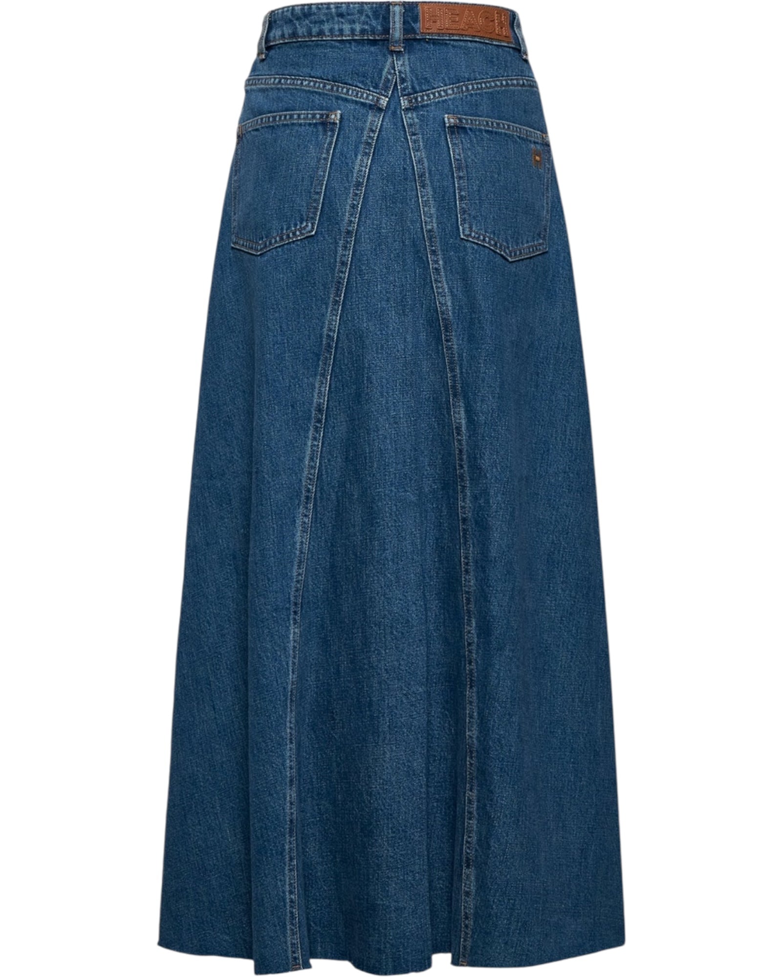 Denim φούστα με μπροστινό σκίσιμο KEBE