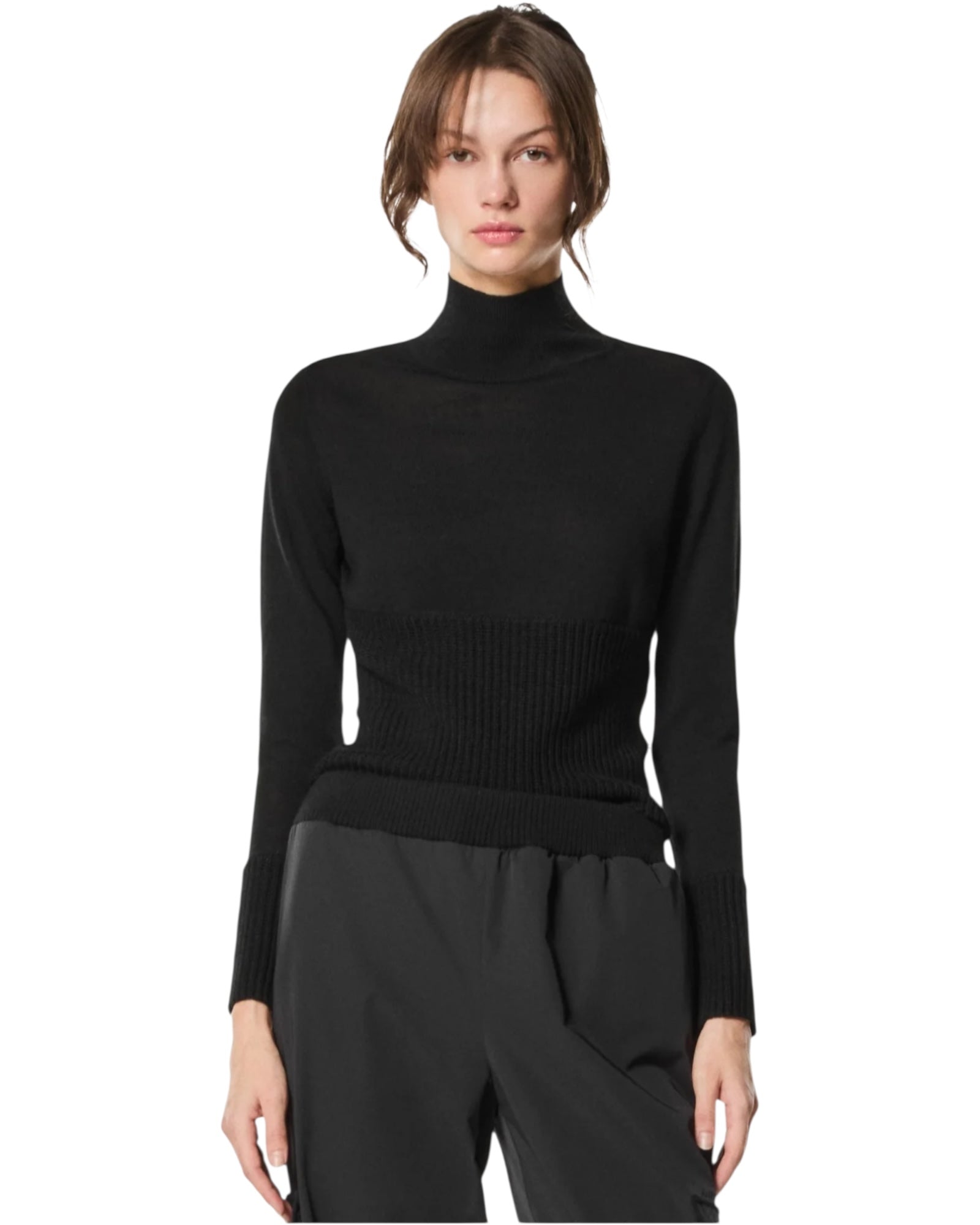 Μάλλινο πουλόβερ με ζιβάγκο MOOK