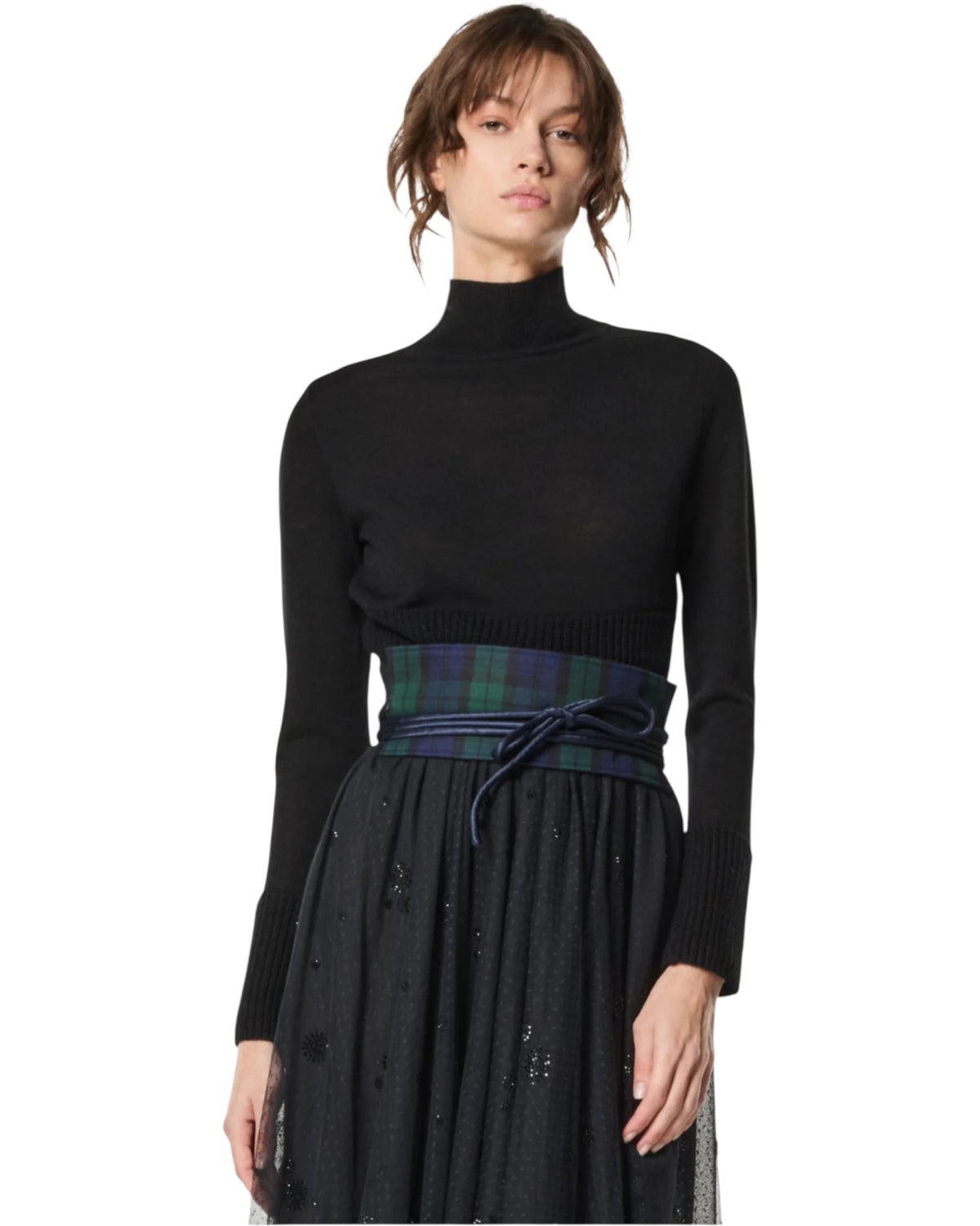 Μάλλινο πουλόβερ με ζιβάγκο MOOK