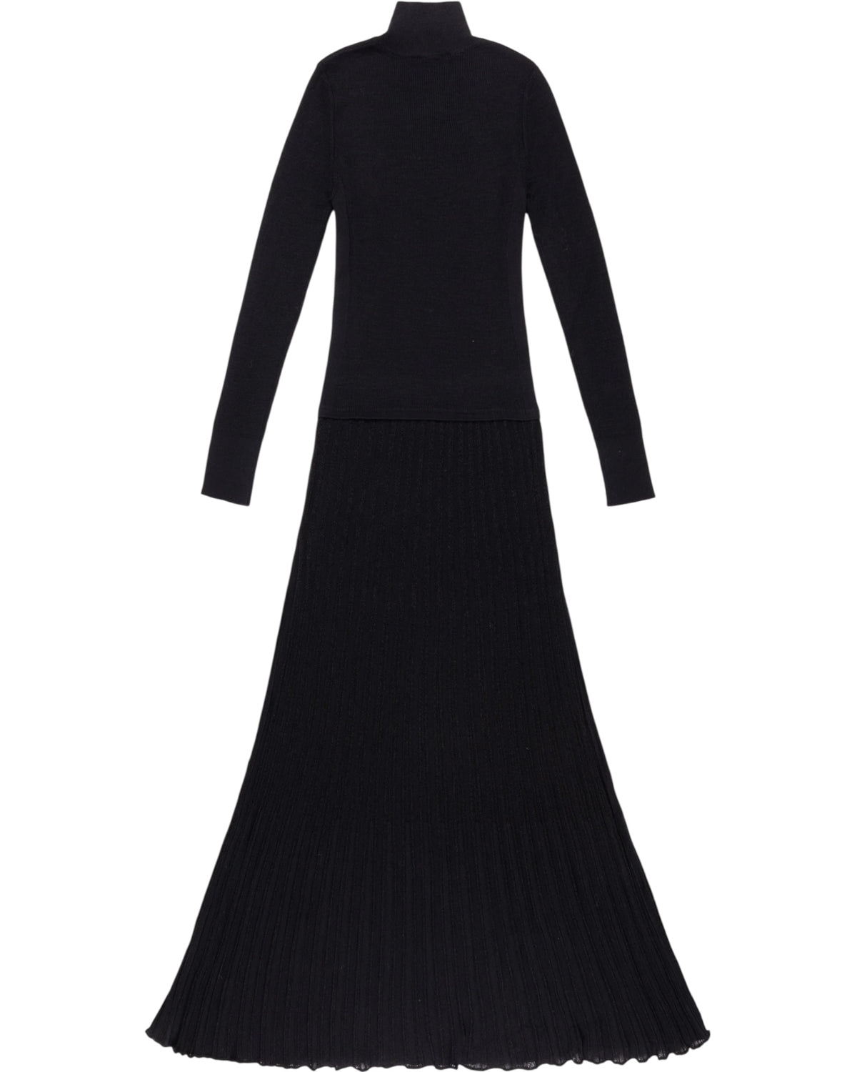 Μακρύ φόρεμα με πλισέ φούστα TECLER