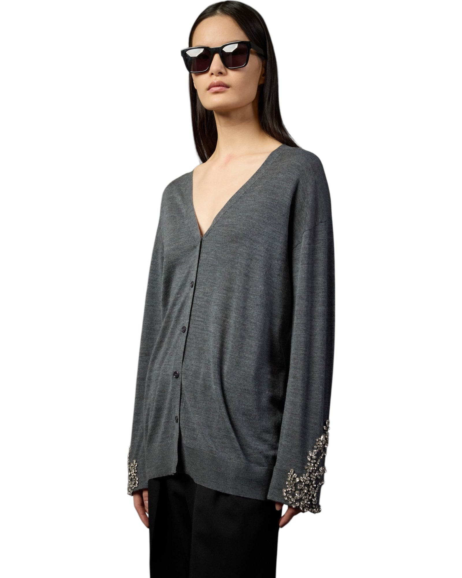 Ζακέτα μάλλινη με στρας EUNICE