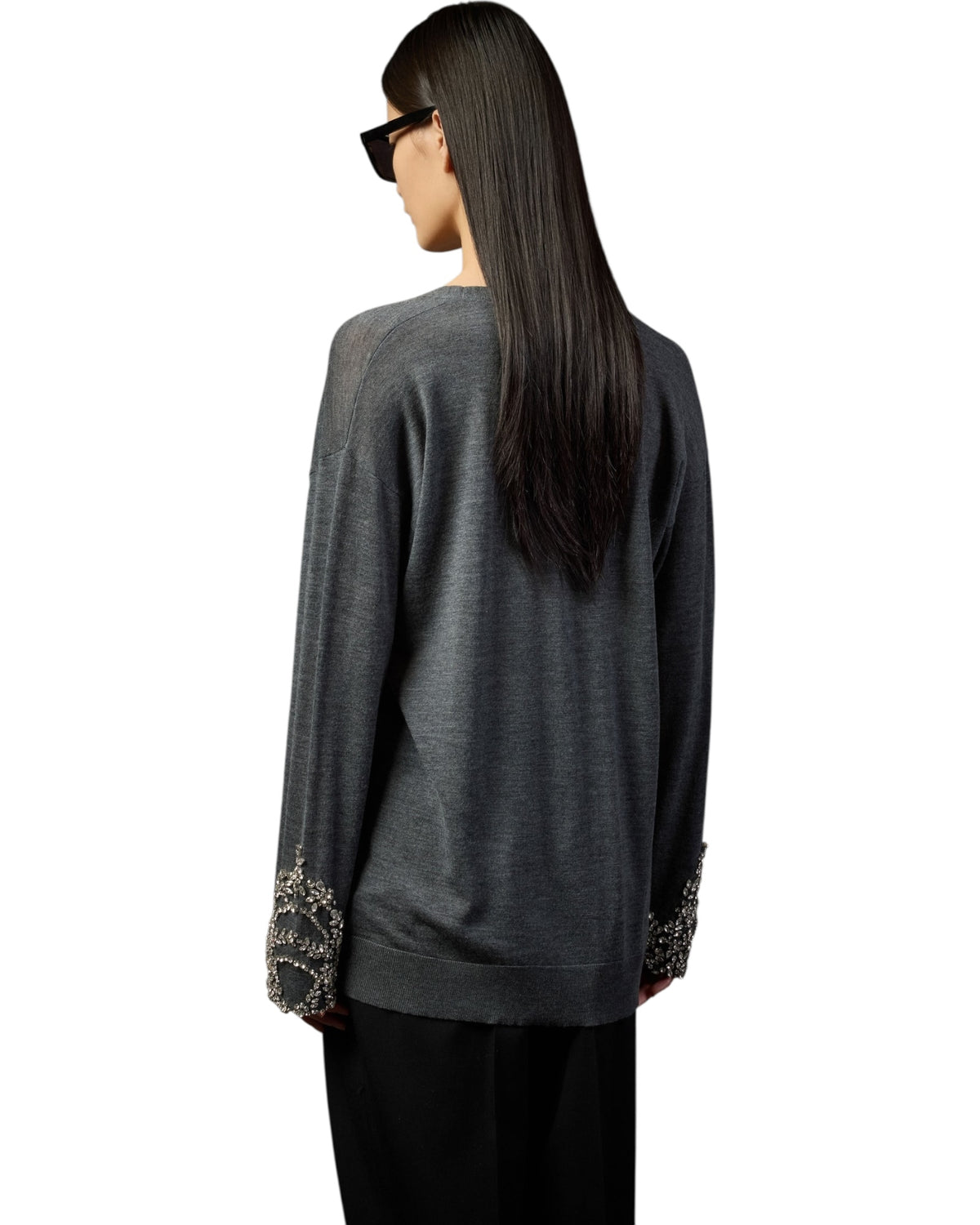 Ζακέτα μάλλινη με στρας EUNICE