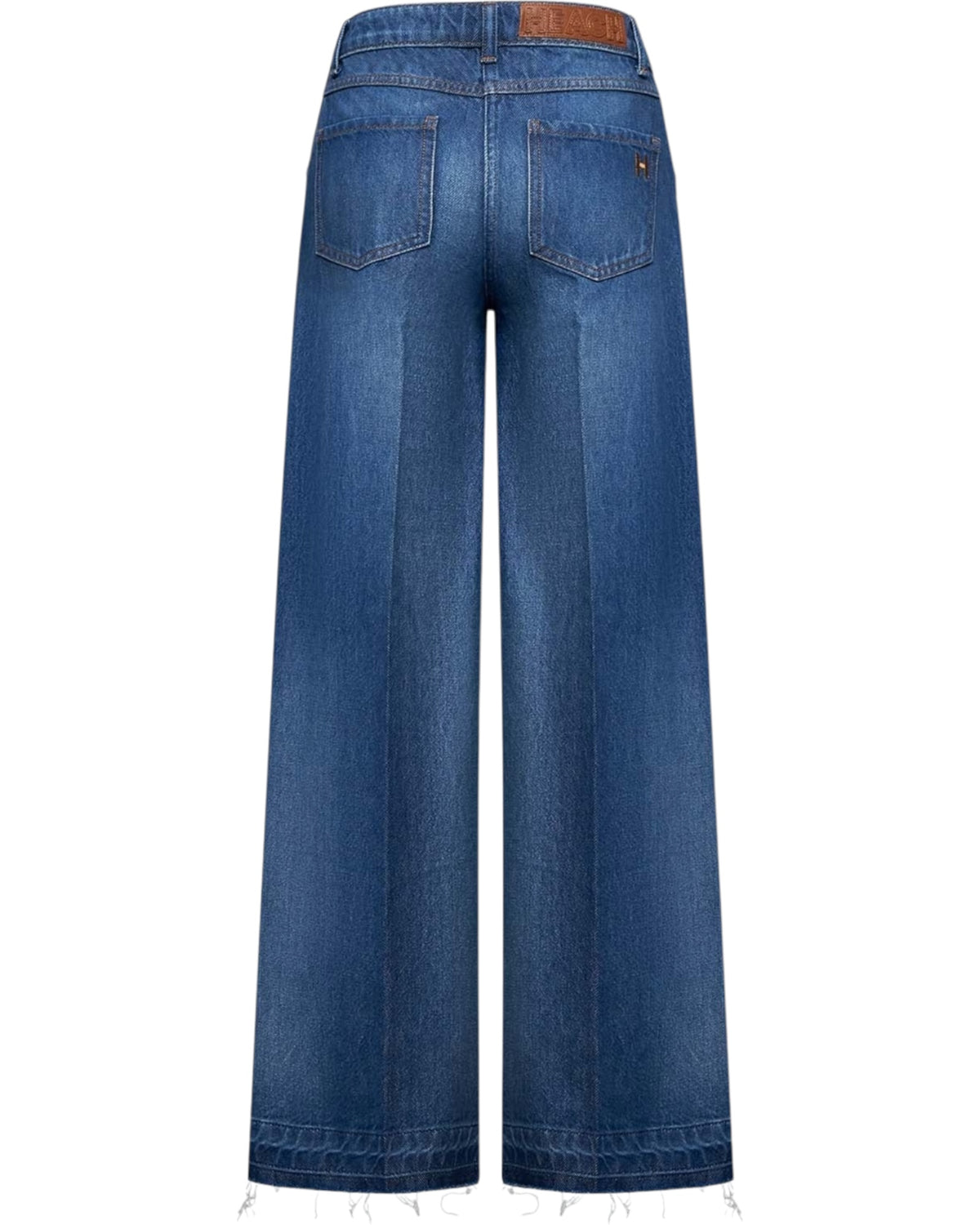 Τζιν με φαρδιά μπατζάκια και ξεφτισμένο τελείωμα LUCAS