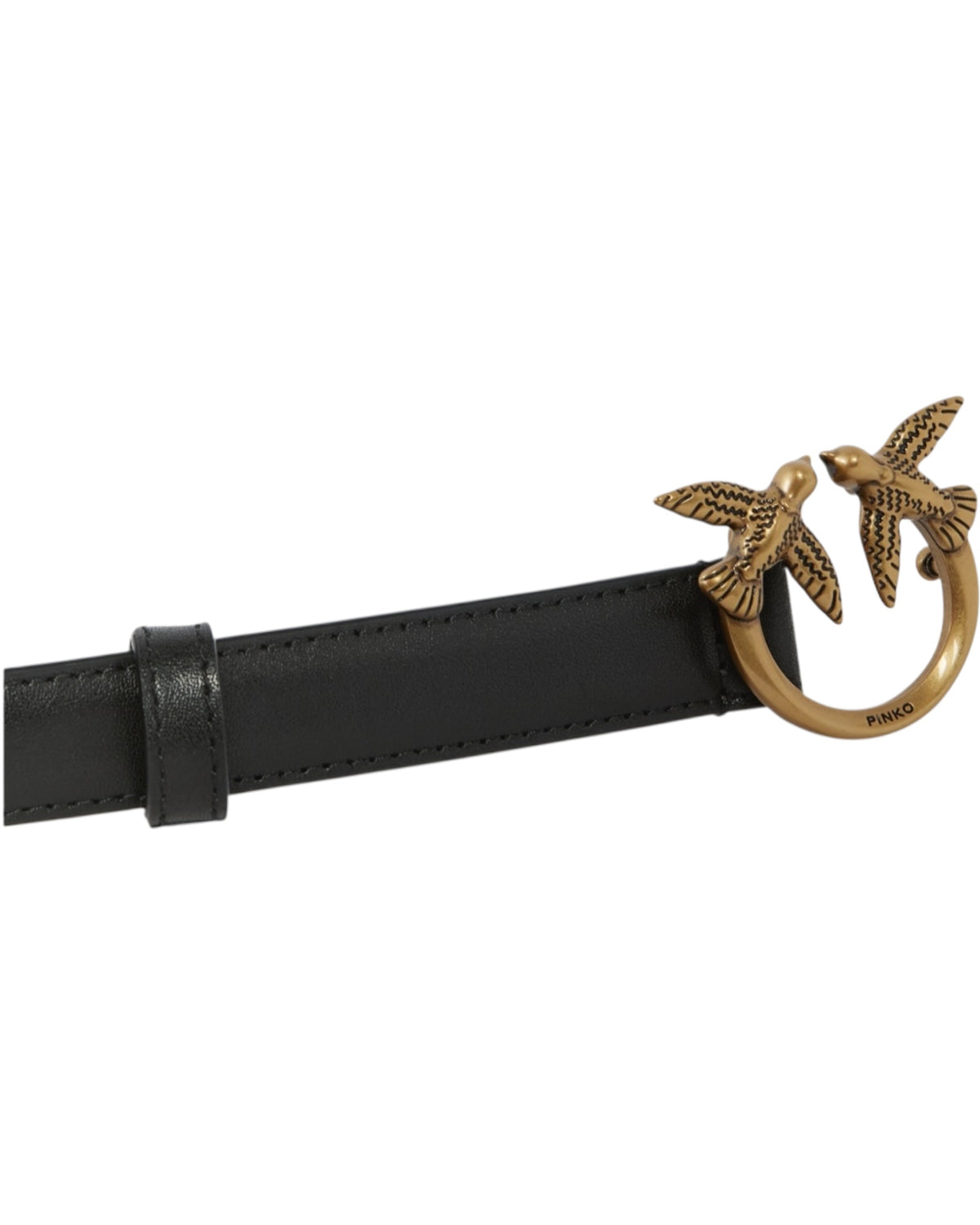 Δερμάτινη λεπτή ζώνη Love Birds 2cm