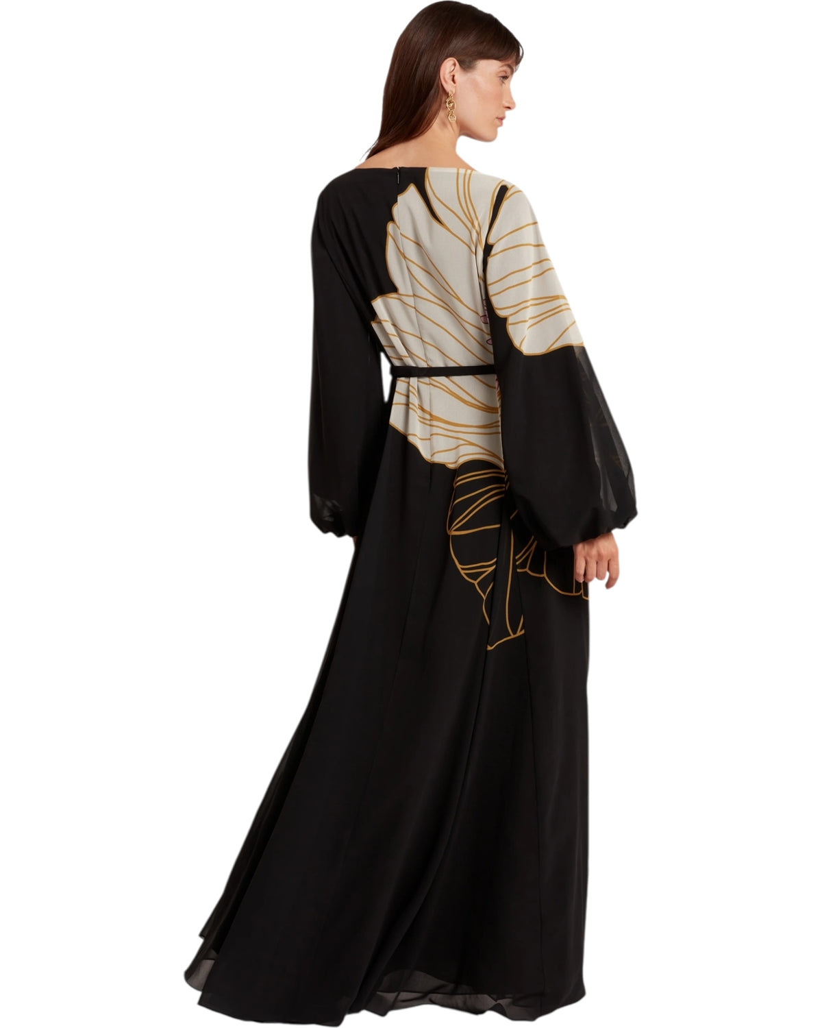 Maxi φόρεμα με μακριά μανίκια CAMMELI