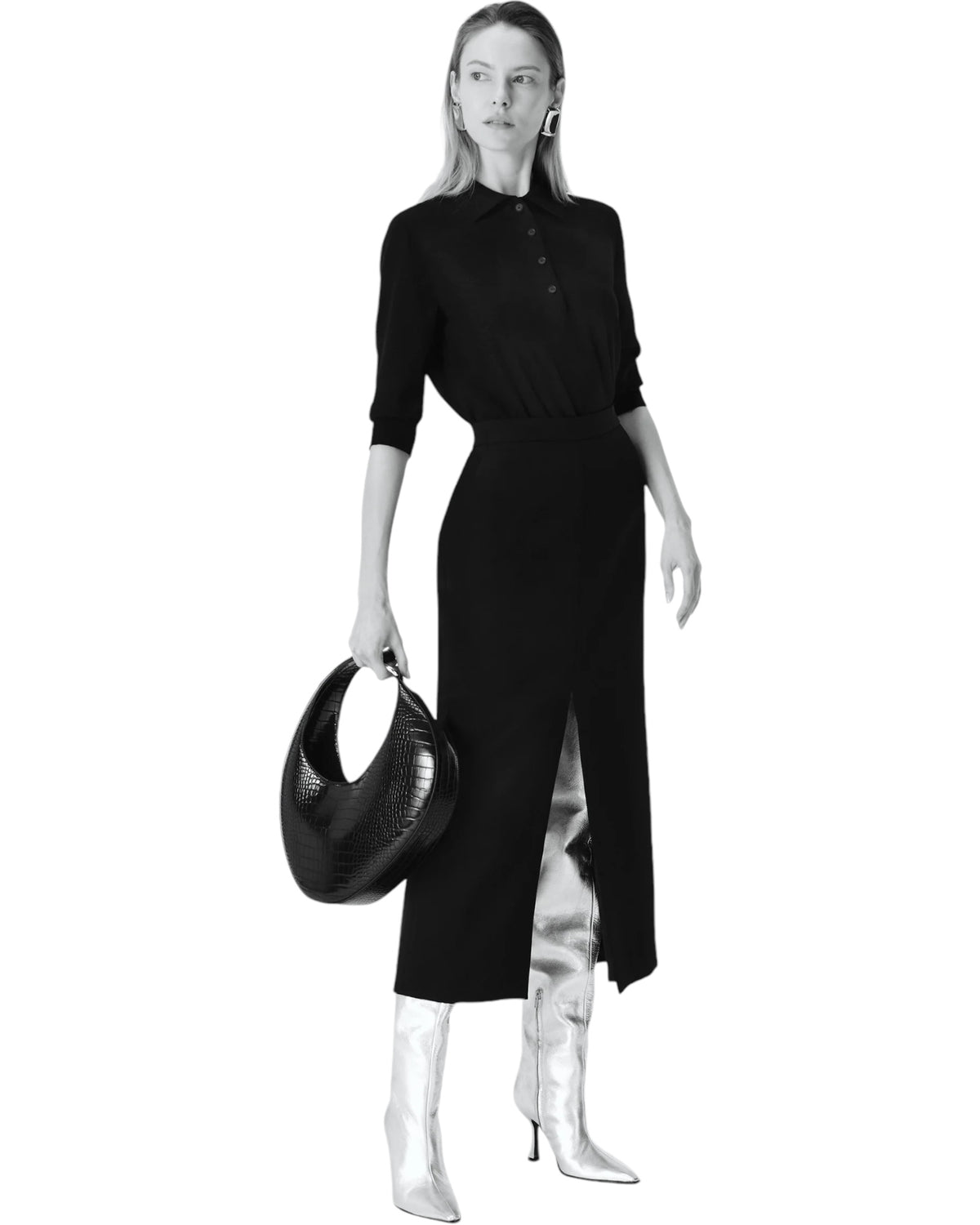 Φούστα Midi με σκίσιμο