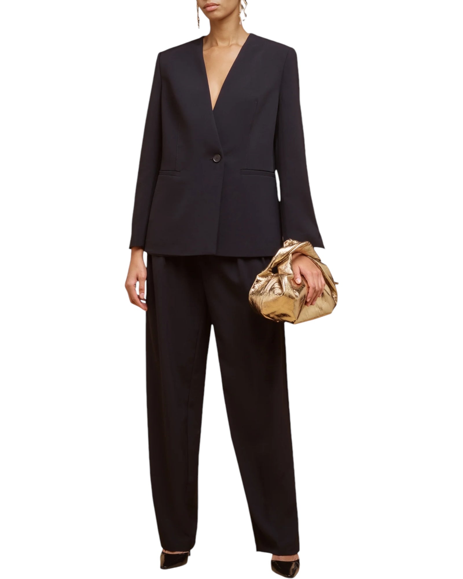 Blazer με κουμπί και τσέπες