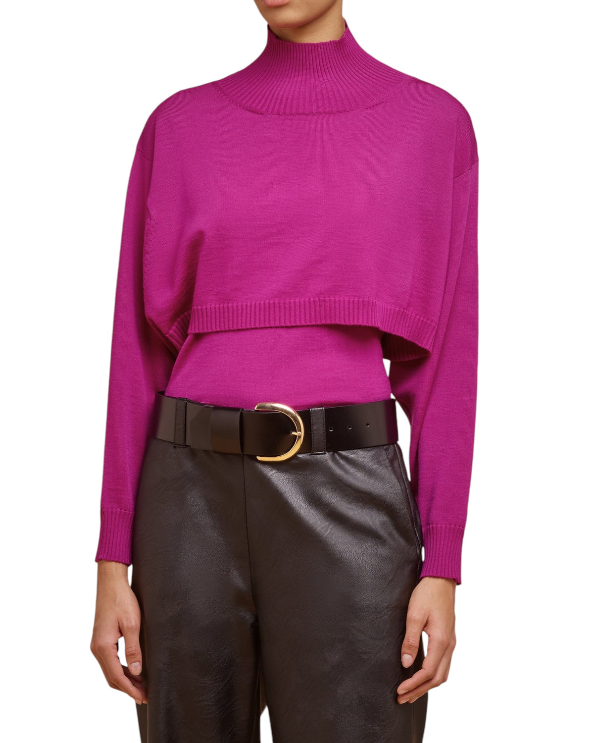 Ζώνη δερμάτινη με χρυσές λεπτομέρειες