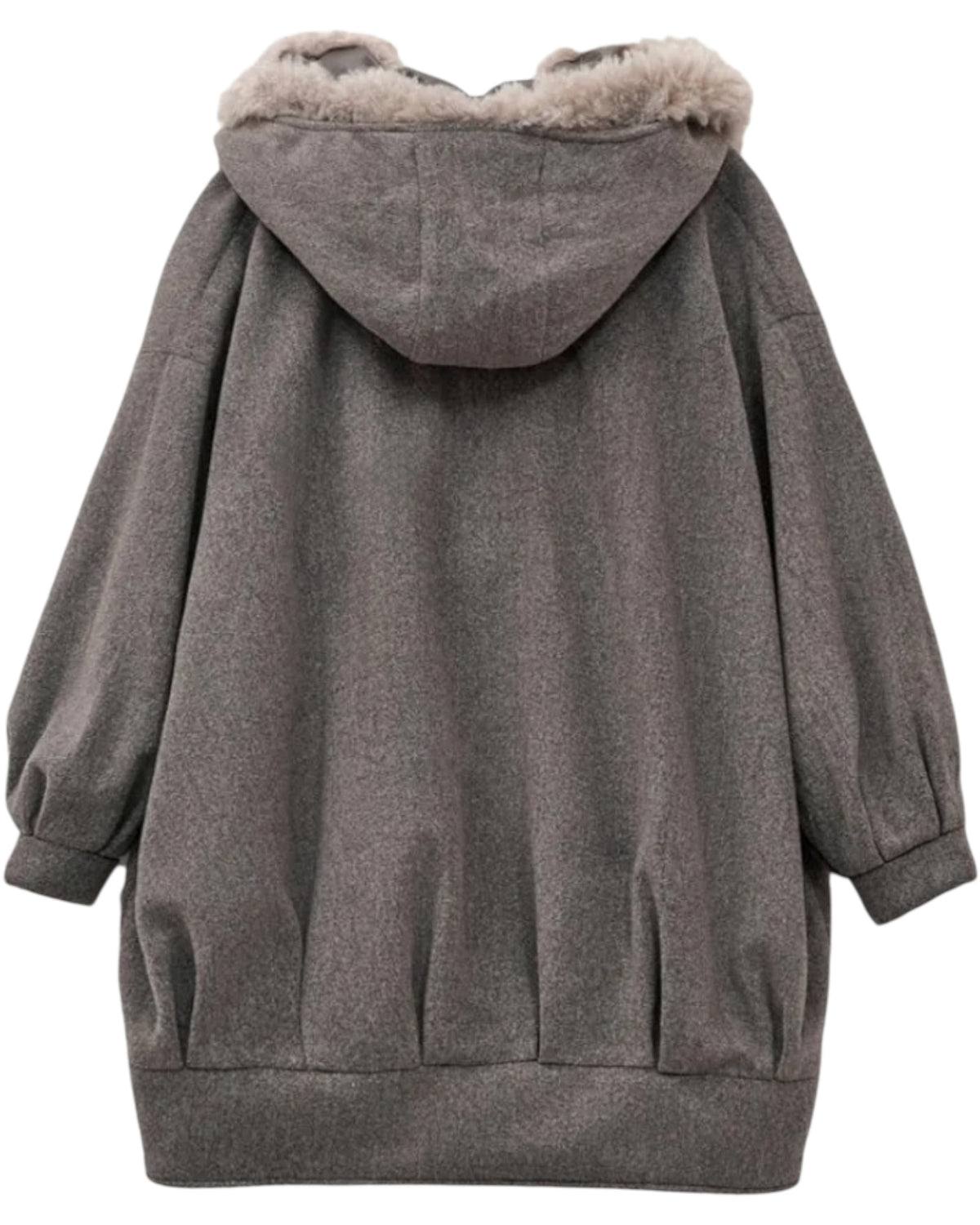 Μακρύ μπουφάν με κουκούλα