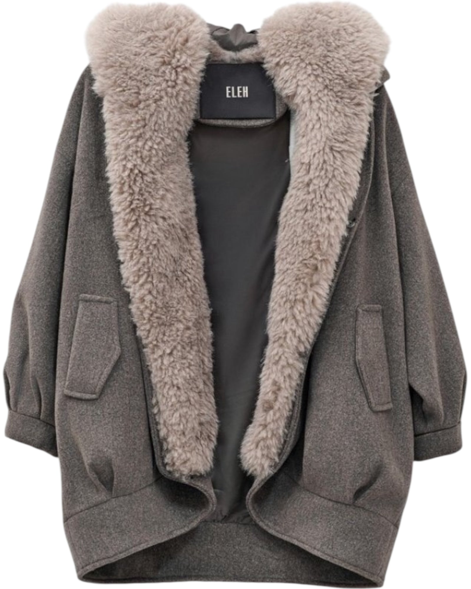 Μακρύ μπουφάν με κουκούλα