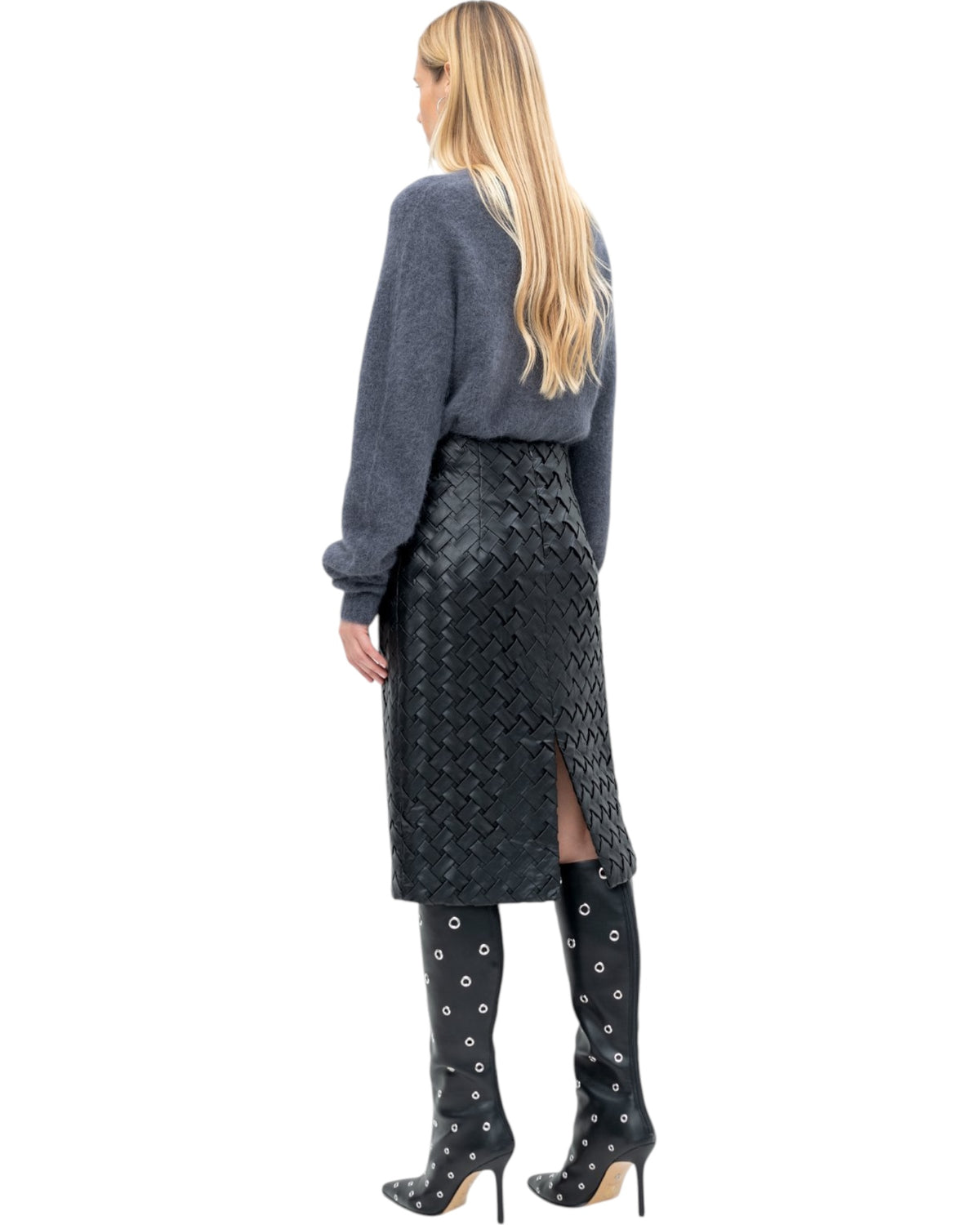 Φούστα Midi με ιδιαίτερη πλέξη ODILIA