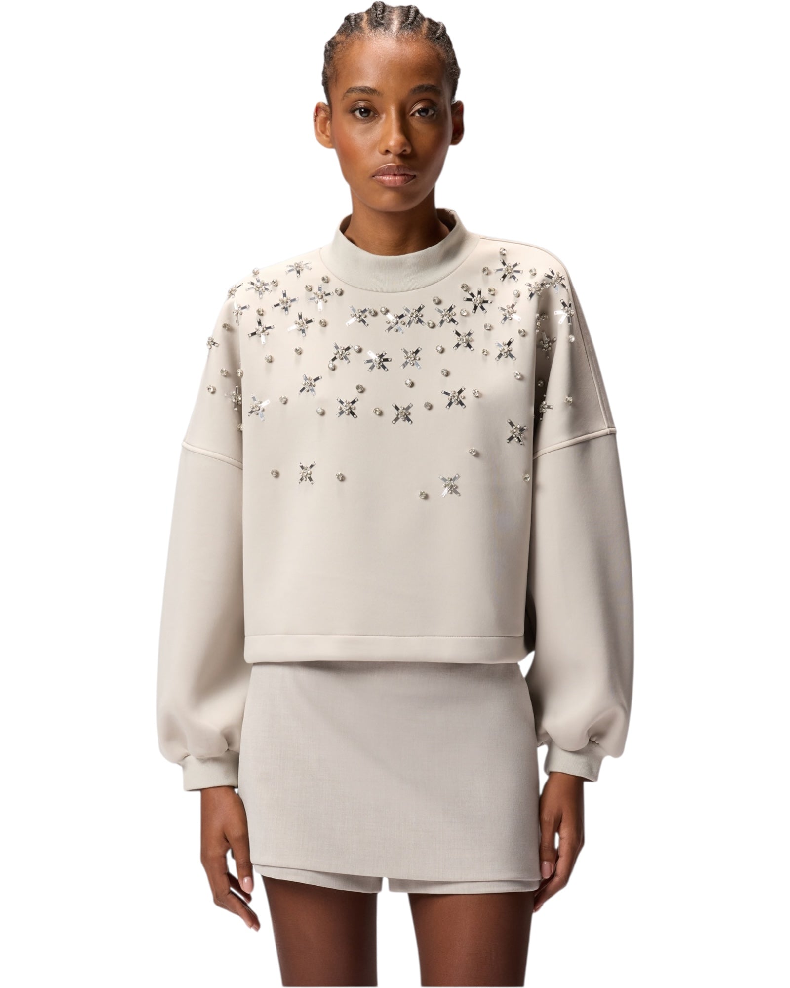 Πουλόβερ με κέντημα κοσμημάτων BIBIANA