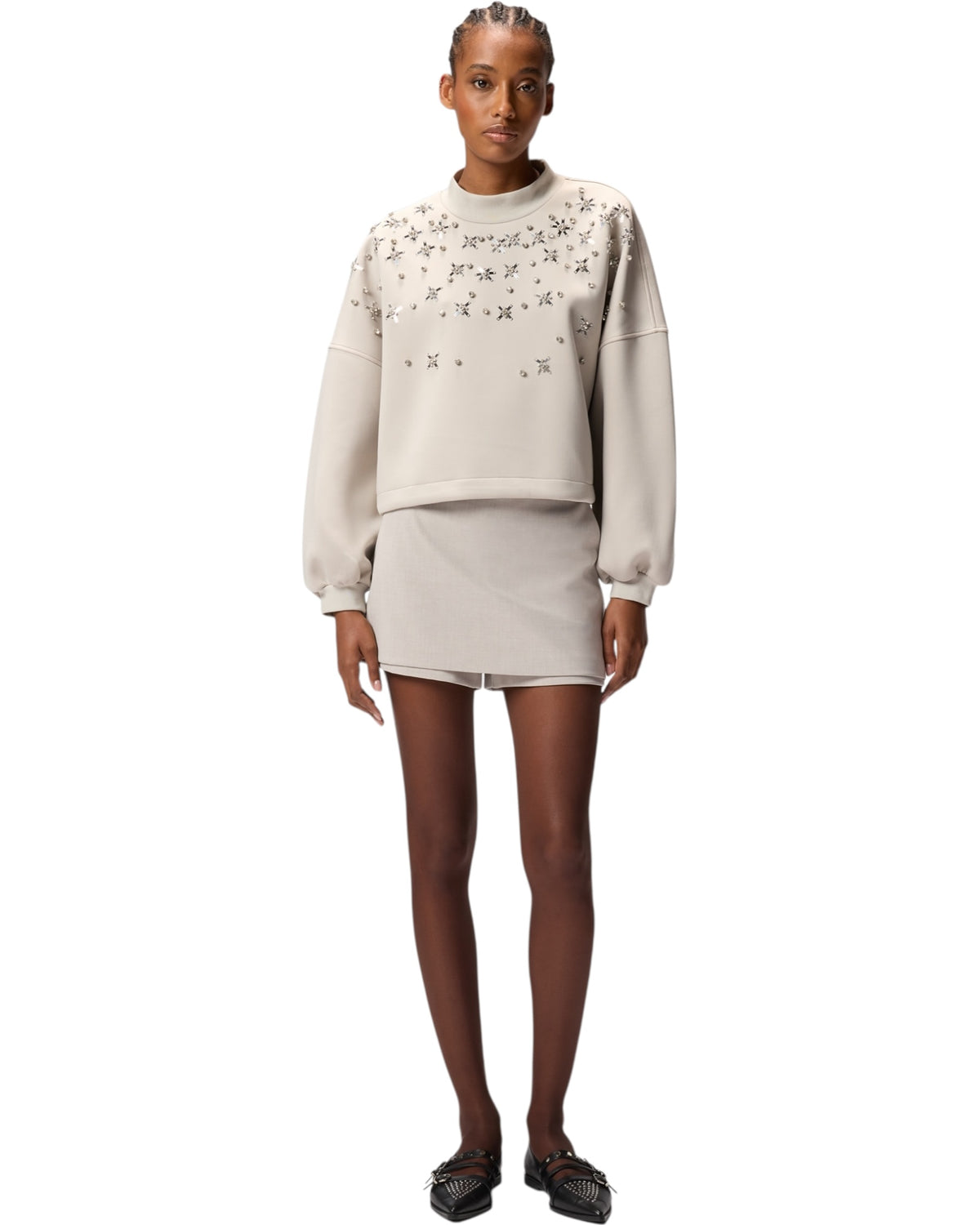 Πουλόβερ με κέντημα κοσμημάτων BIBIANA