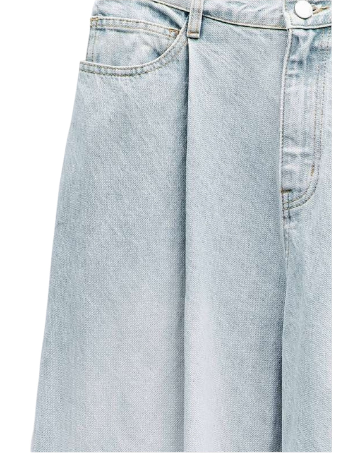 Φαρδύ τζιν με ξεφτισμένο τελείωμα