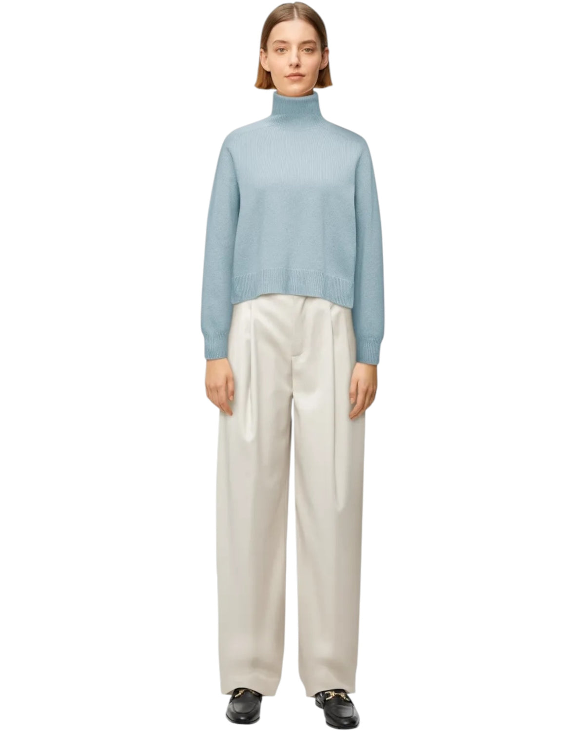 Πουλόβερ με ζιβάγκο και πλαϊνά σκισίματα  LYZIMA