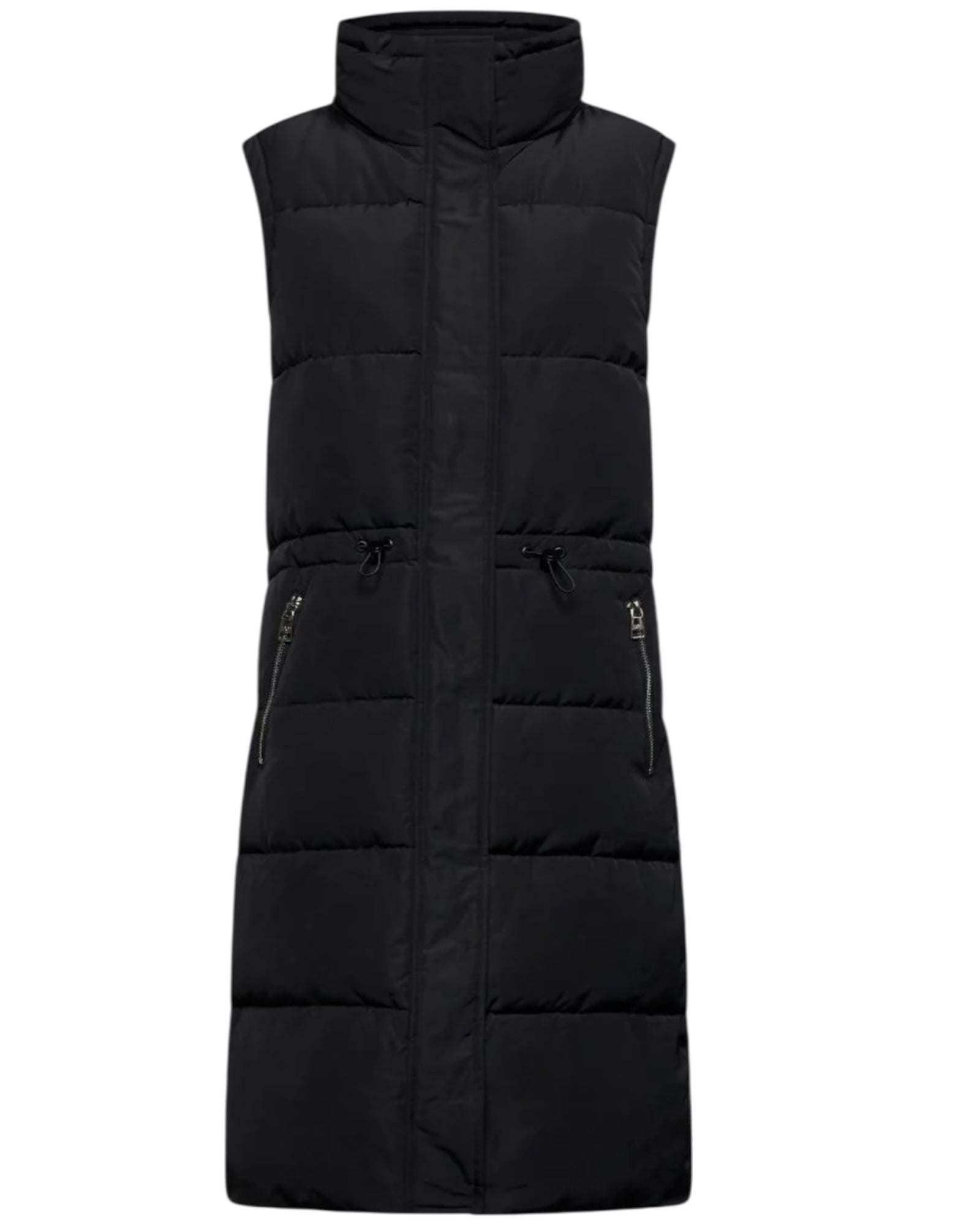 Μακρύ γιλέκο με επένδυση και ζώνη