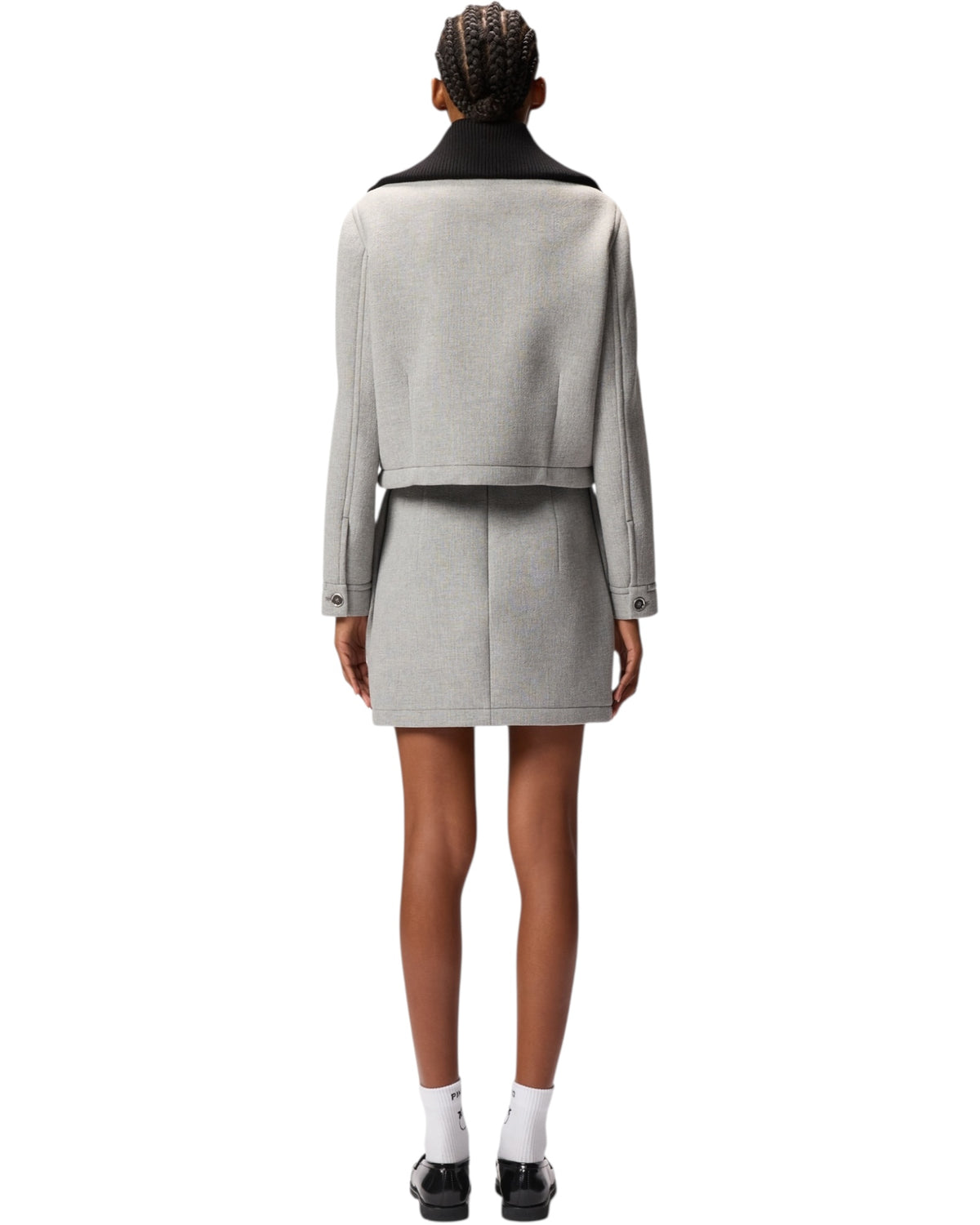 Εφαρμοστή ζακέτα με πλεκτό γιακά NAHIA