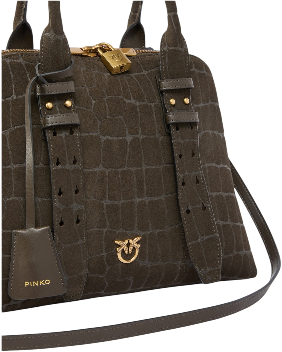 Escape Bag in crocodile-print leather
