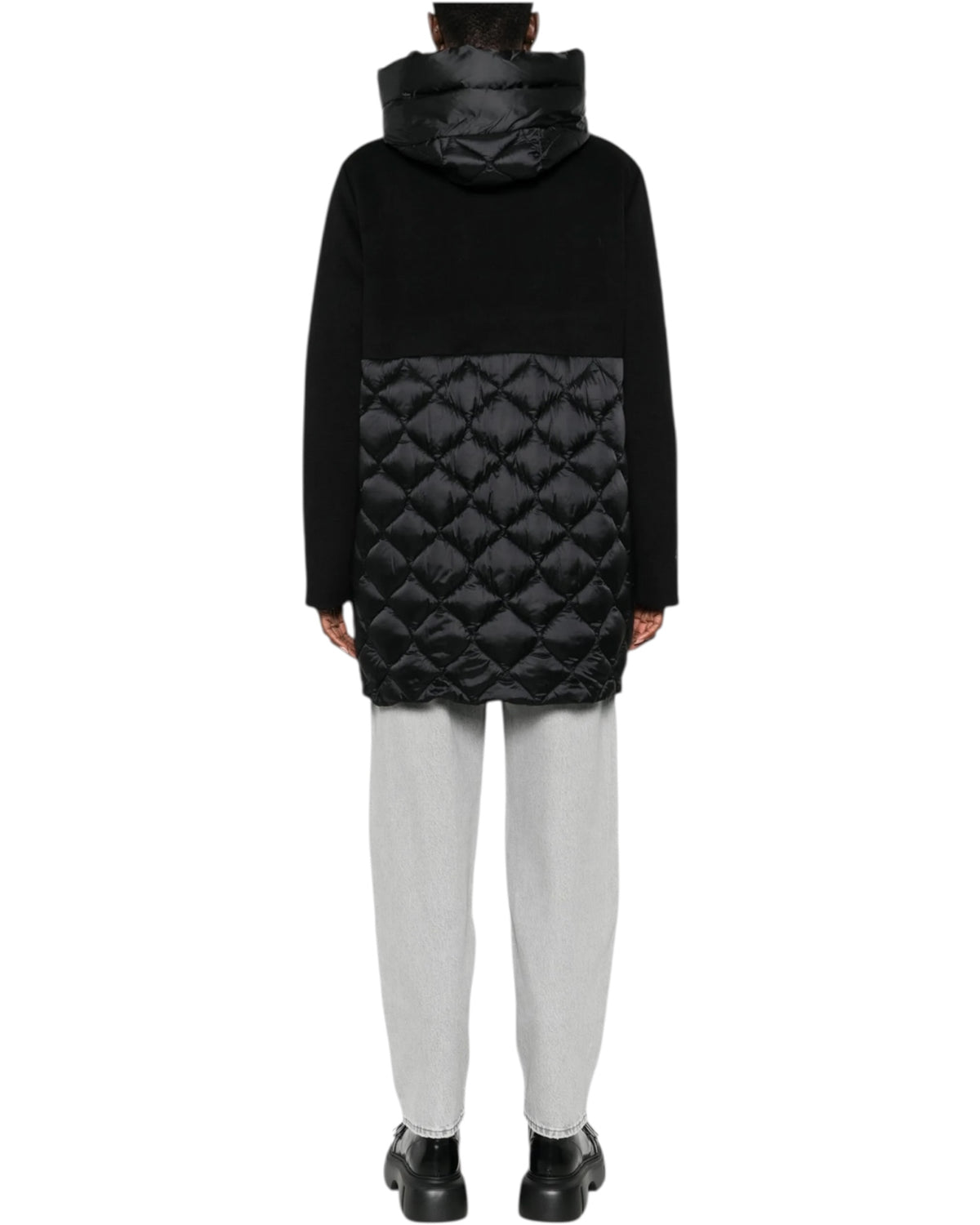 Παλτό Amore με καπιτονέ πάνελ και κουκούλα