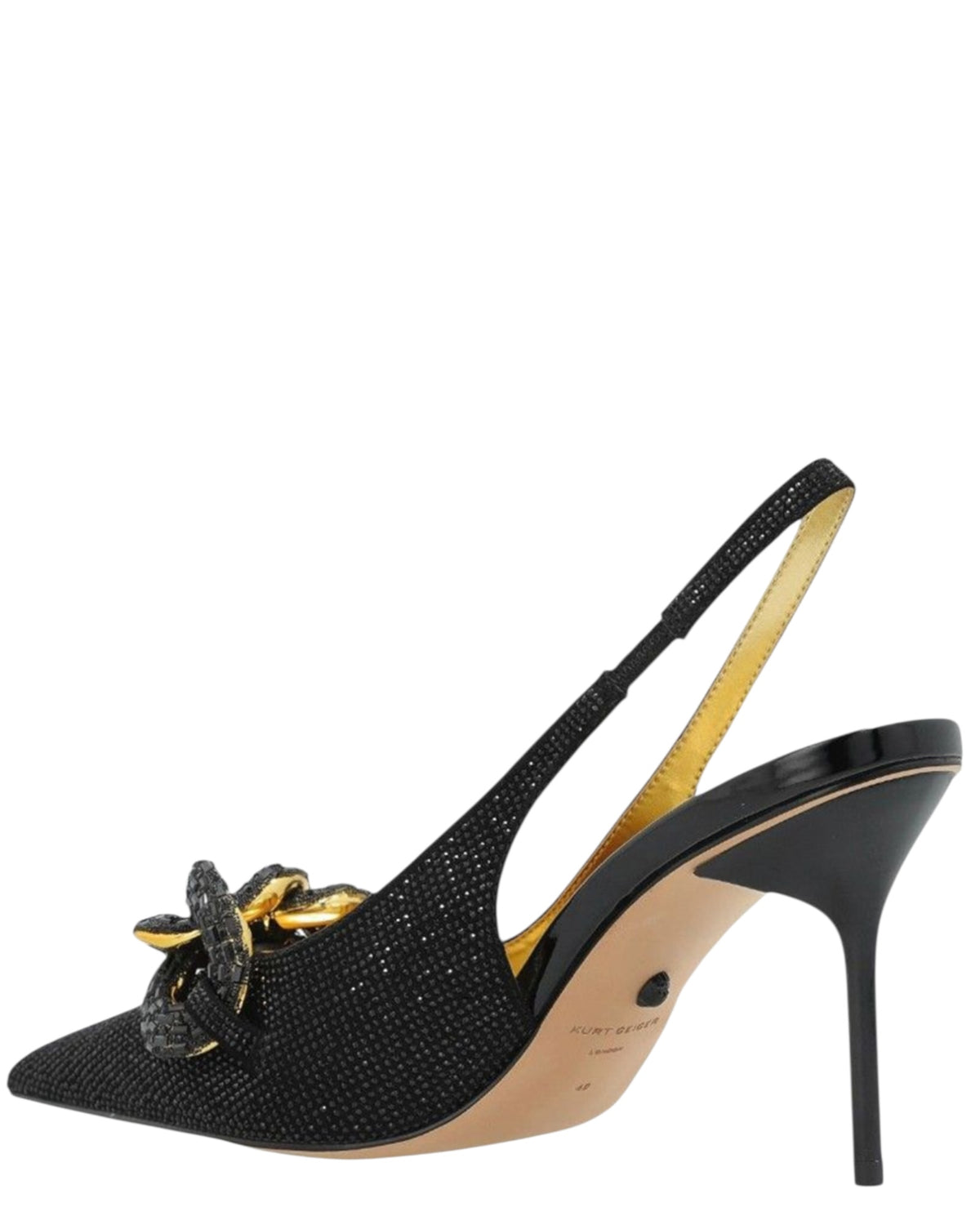 Slingback με διακοσμητική αλυσίδα CRYSTAL CHAIN