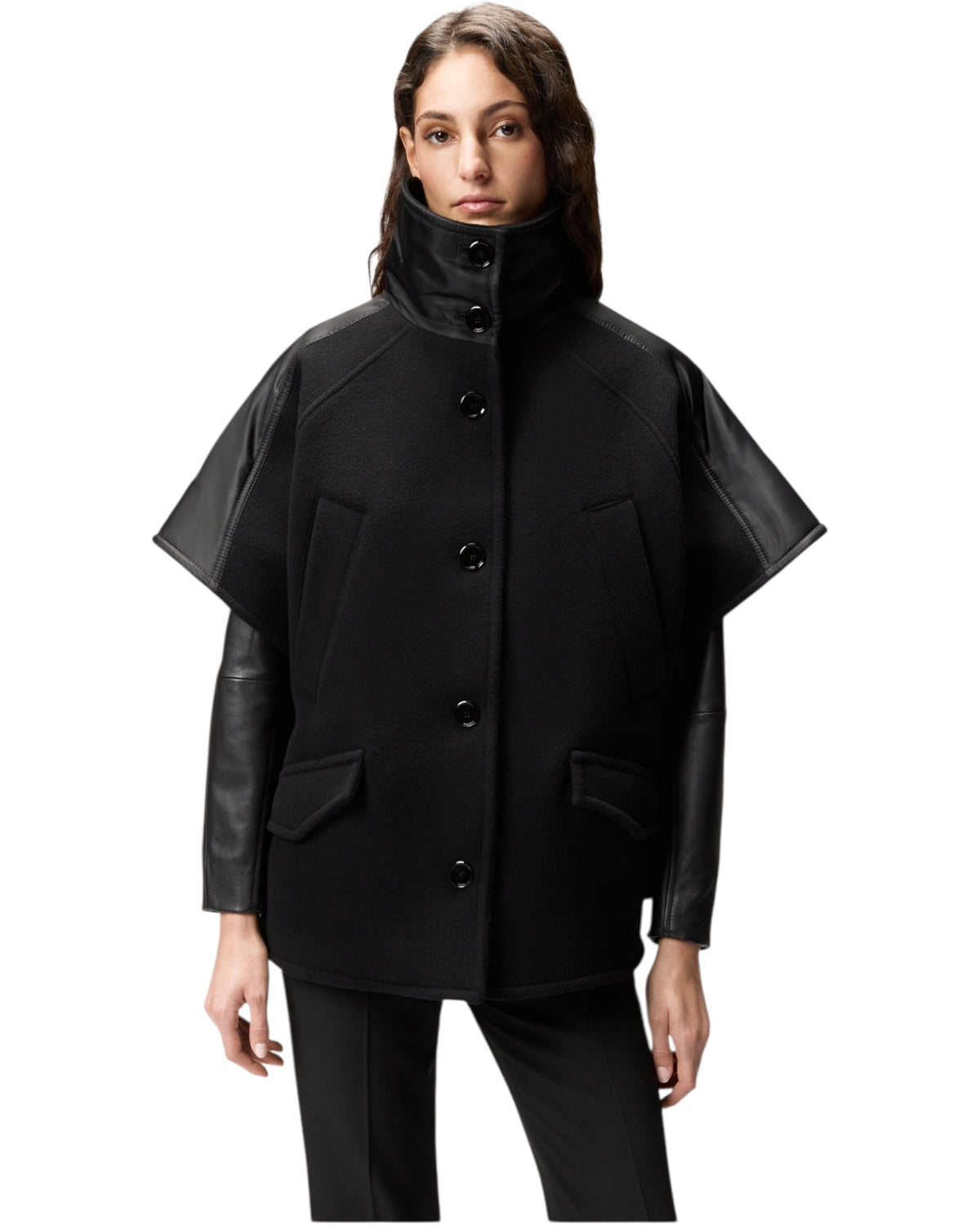 Υφασμάτινη κάπα με ψηλό λαιμό CARBONARA