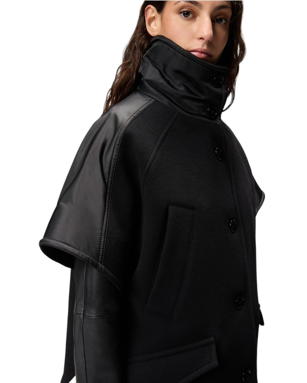 Υφασμάτινη κάπα με ψηλό λαιμό CARBONARA