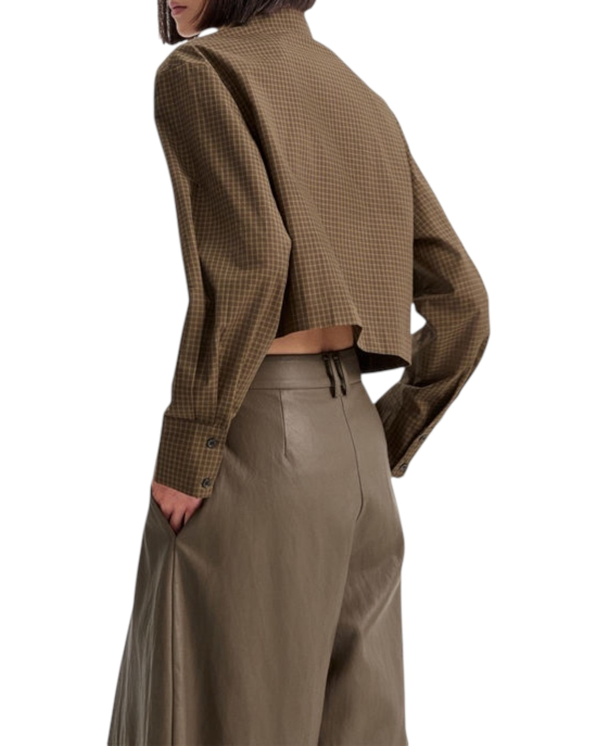 Ψηλόμεσο παντελόνι από συνθετικό δέρμα