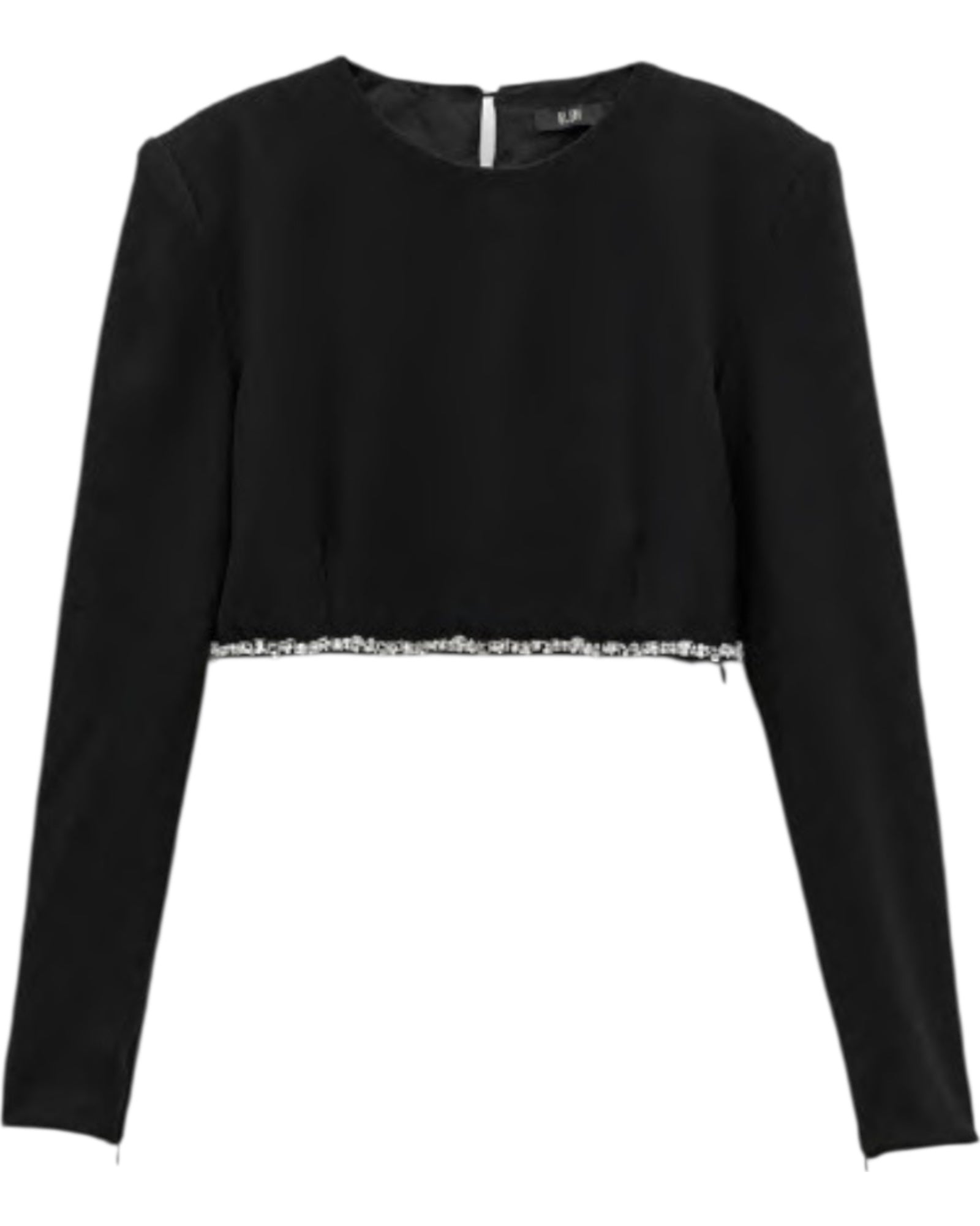 Crop top με λεπτομέρειες στο τελείωμα