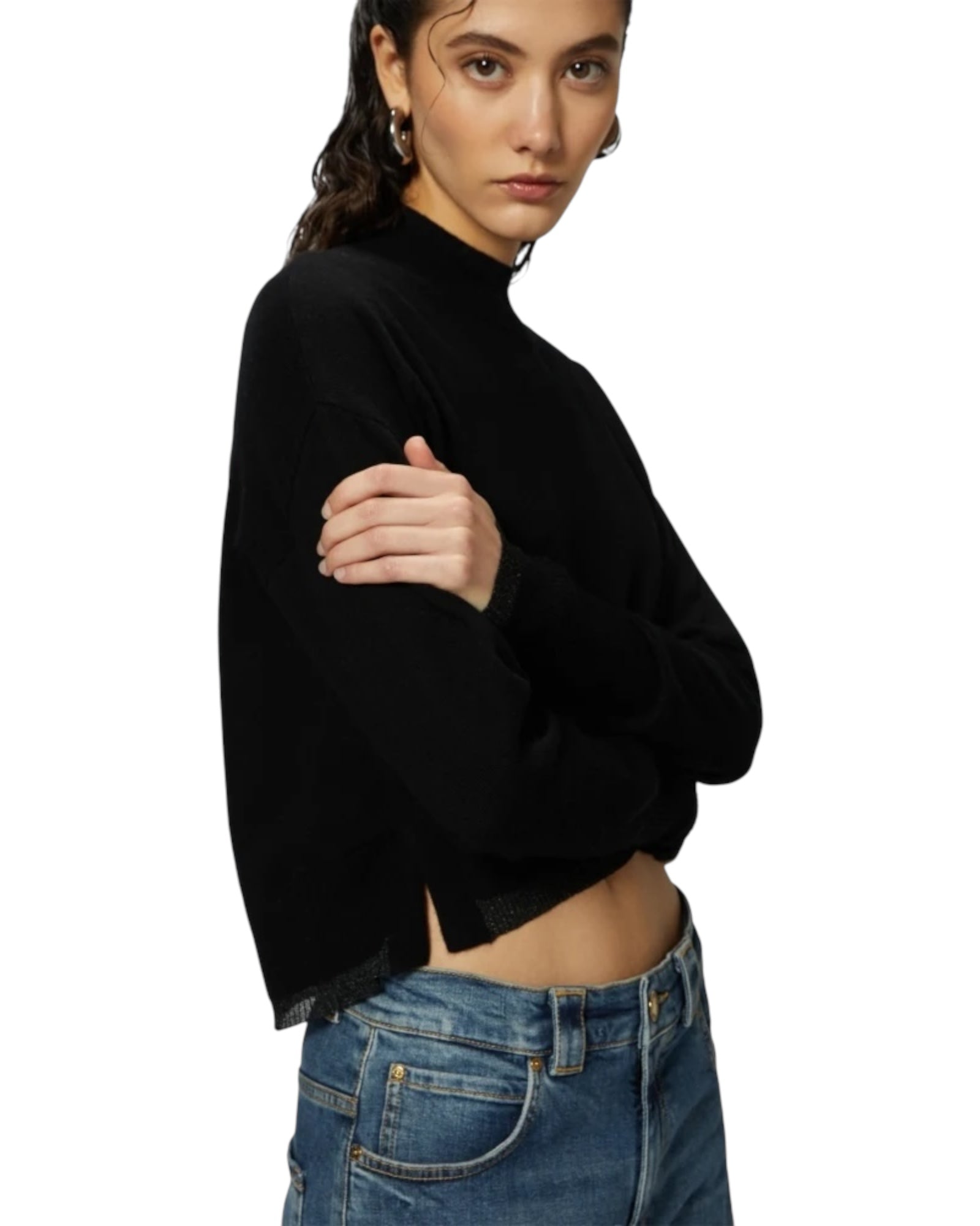 Πουλόβερ πλεκτό με κασμίρ SPUMA