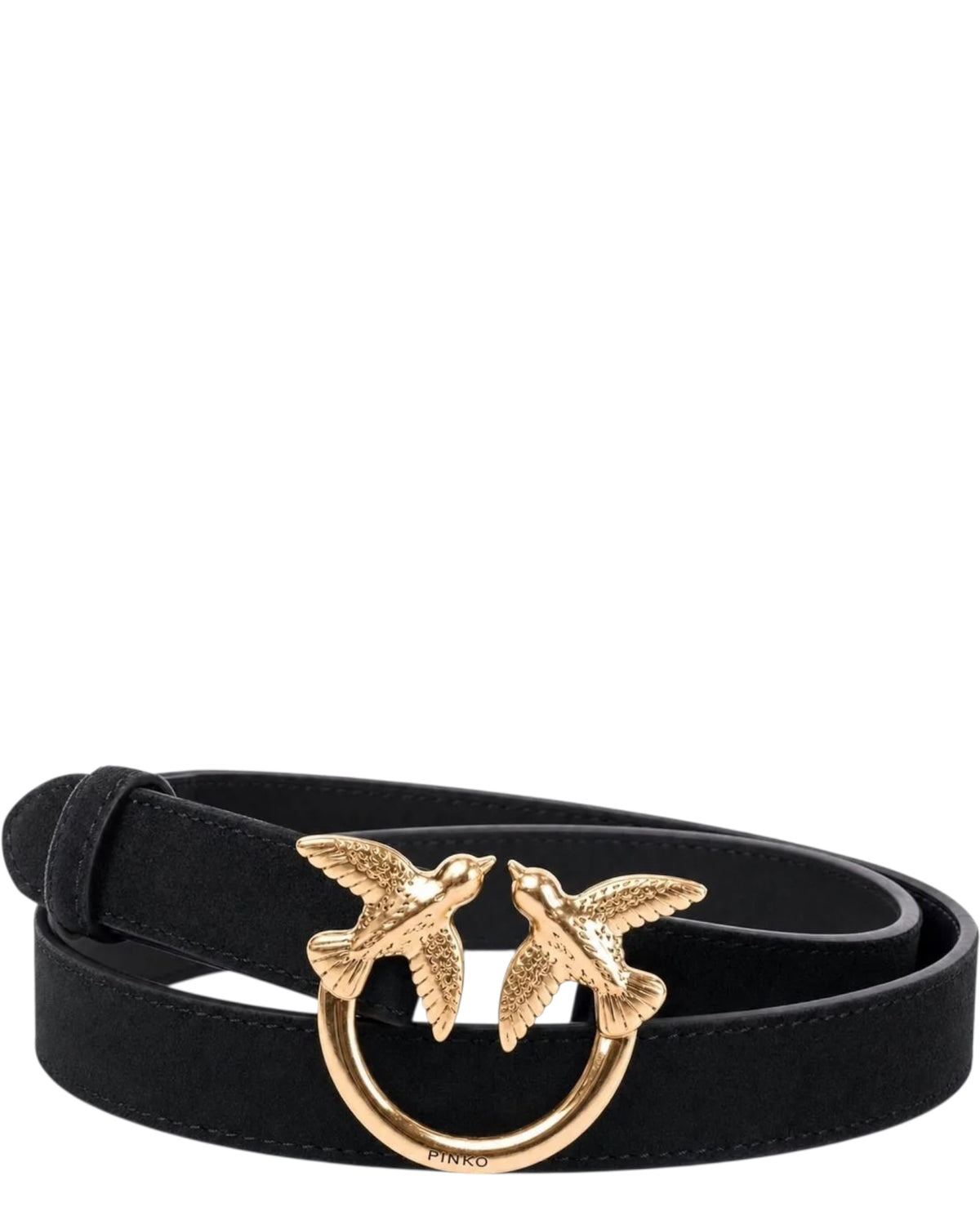 Suede ζώνη με μεταλλική αγκράφα LOVE BERRY H2 BELT.LOW SUEDE