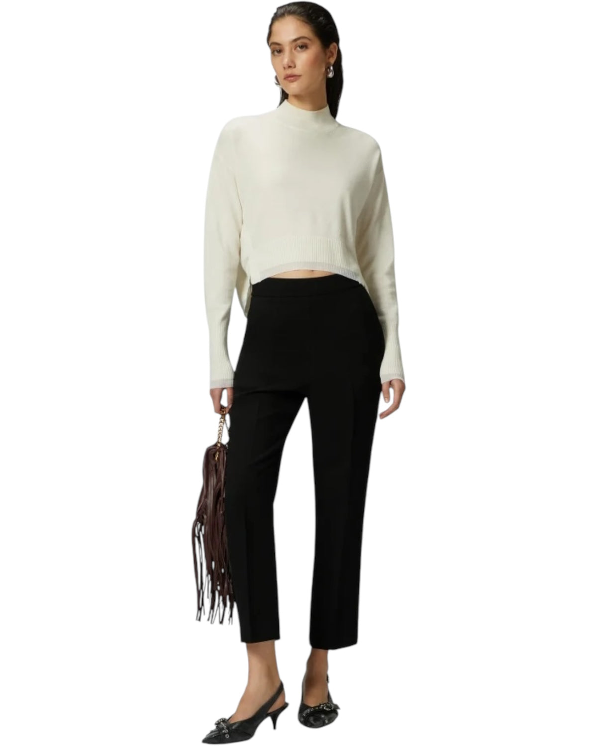 Πουλόβερ με ζιβάγκο και κασμίρ SPUMA 1