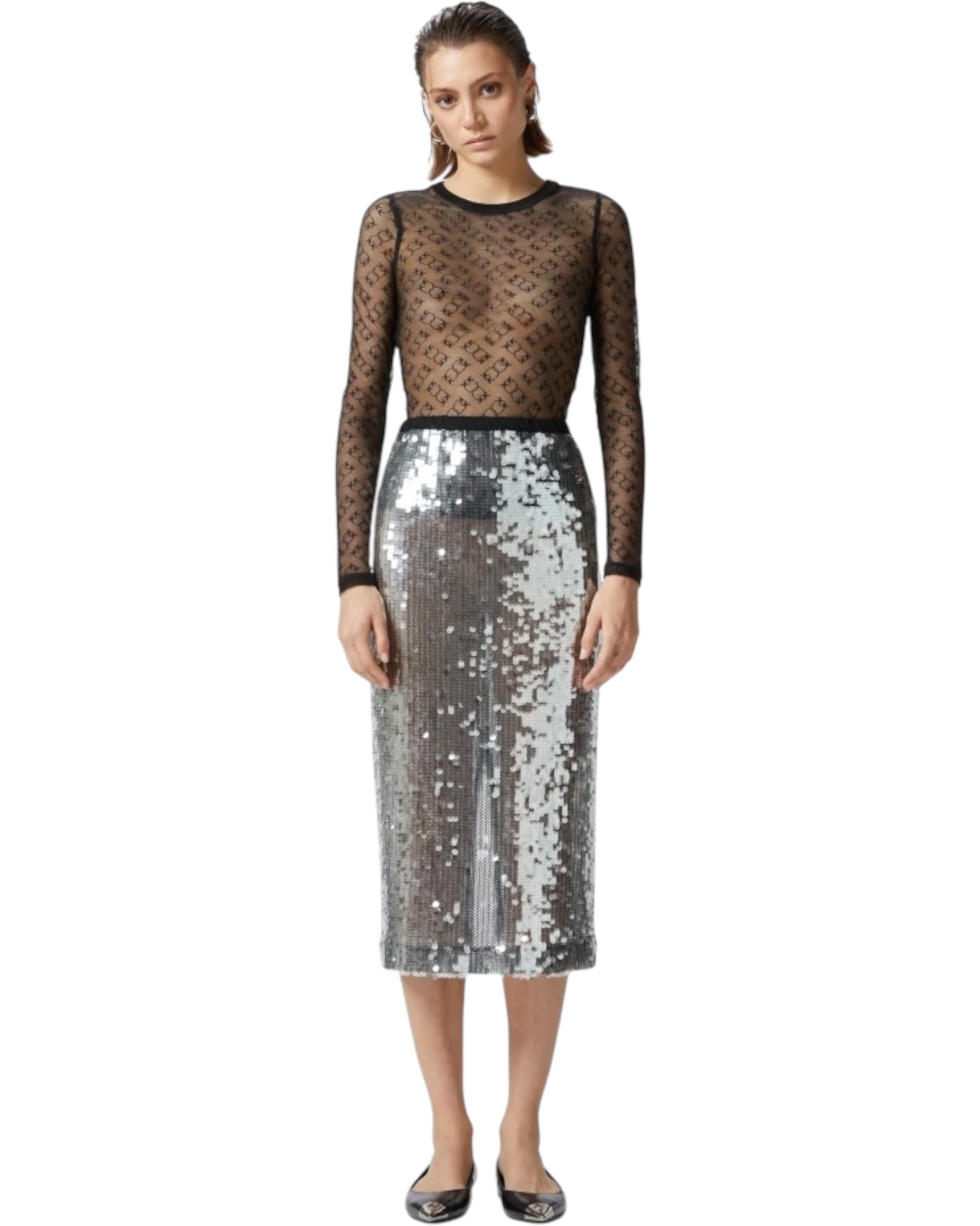 Φούστα pencil με παγιέτες GAZEBO