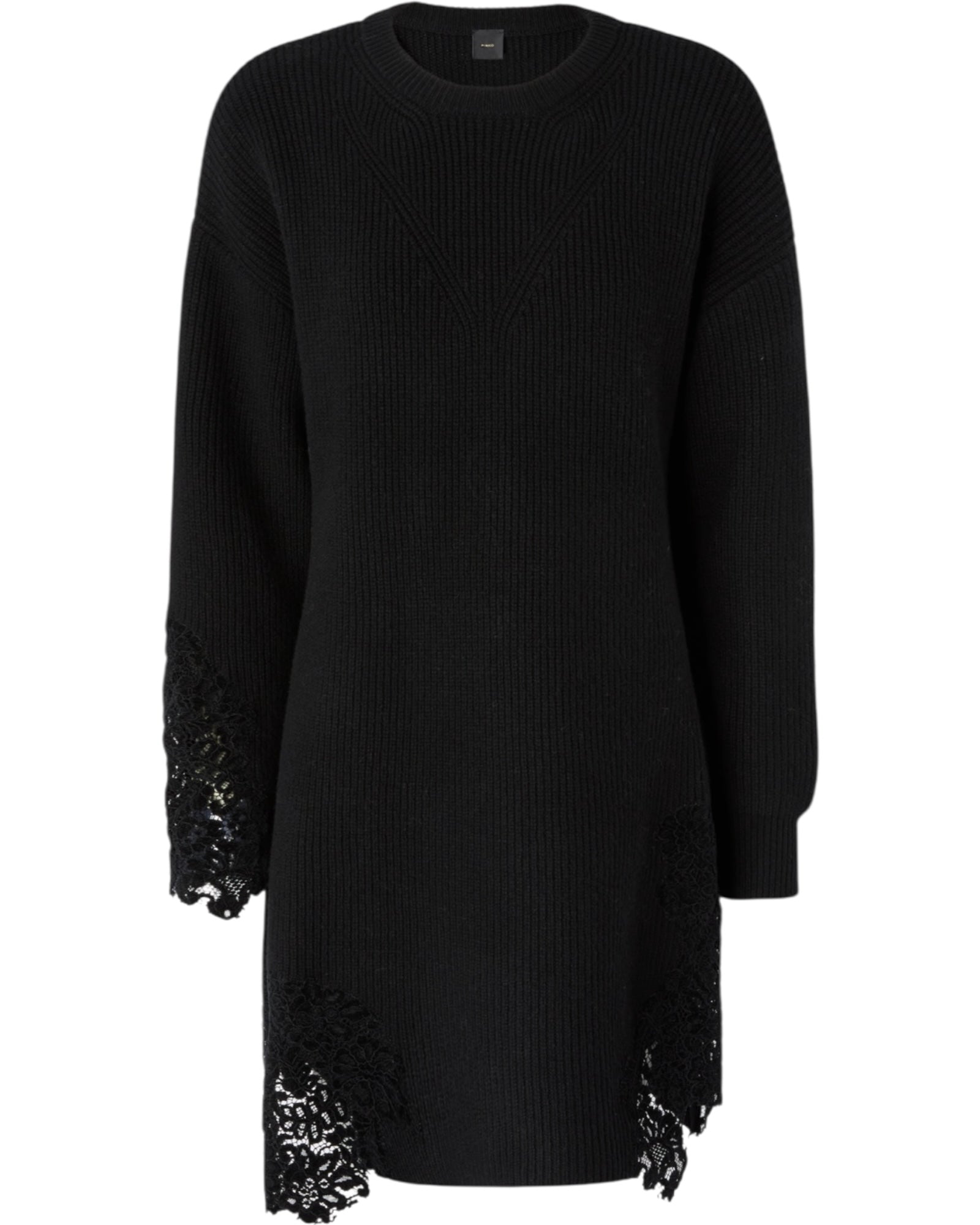 Πλεκτό mini φόρεμα με δαντέλα VALLEDAOSTA