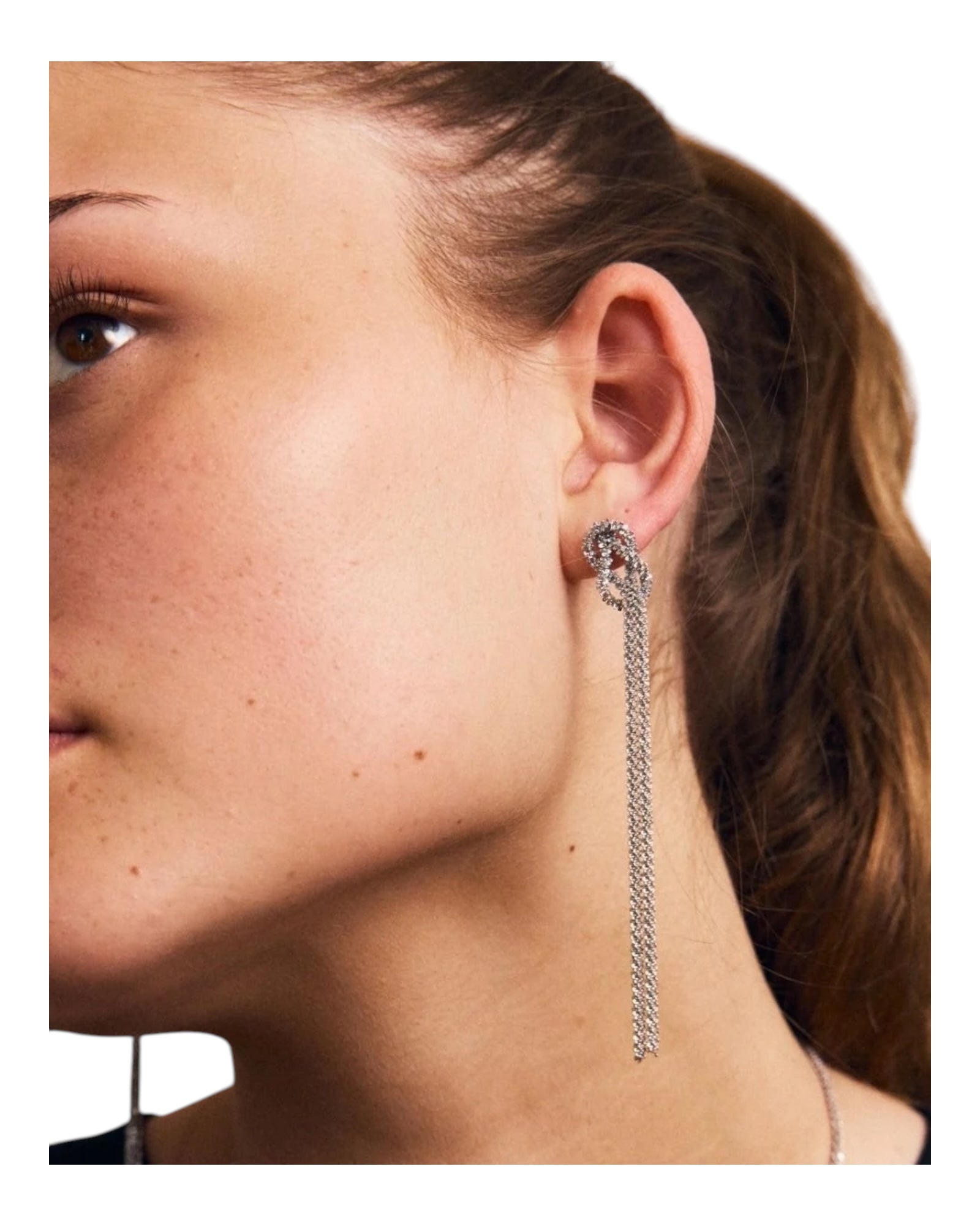 Σκουλαρίκια με ιδιαίτερο δέσιμο TINSEL FESTIVE