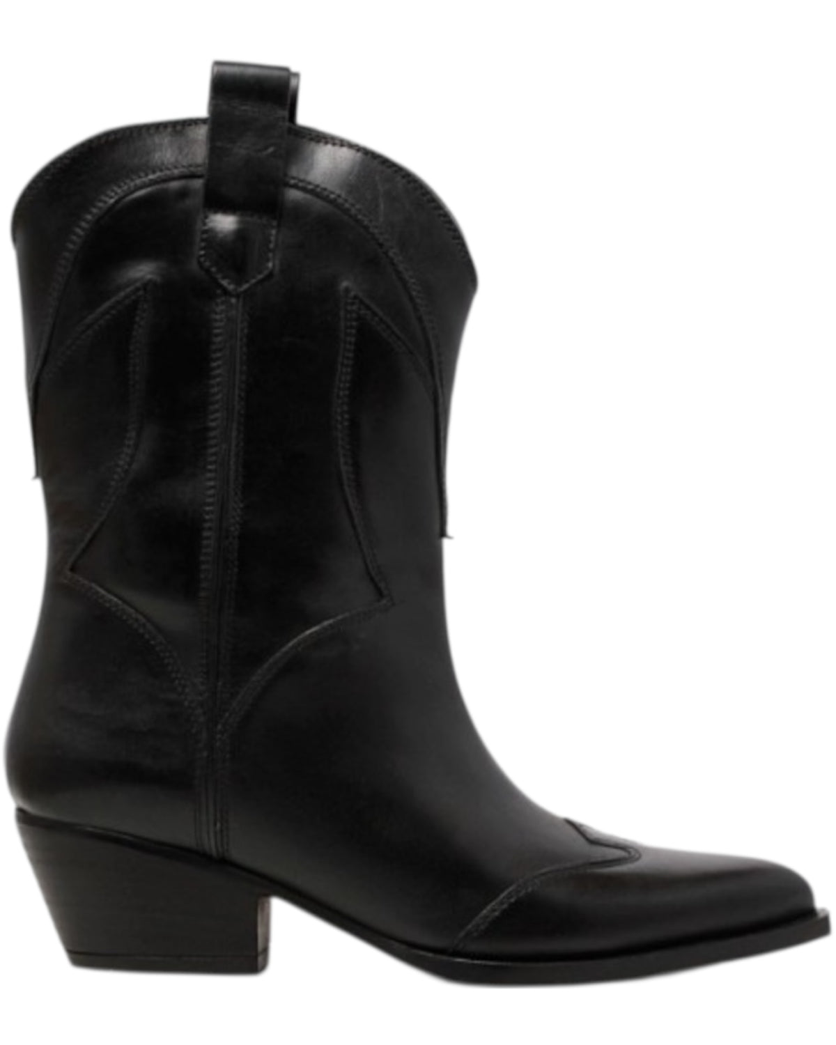 Δερμάτινα μποτάκια με χαμηλό τακούνι