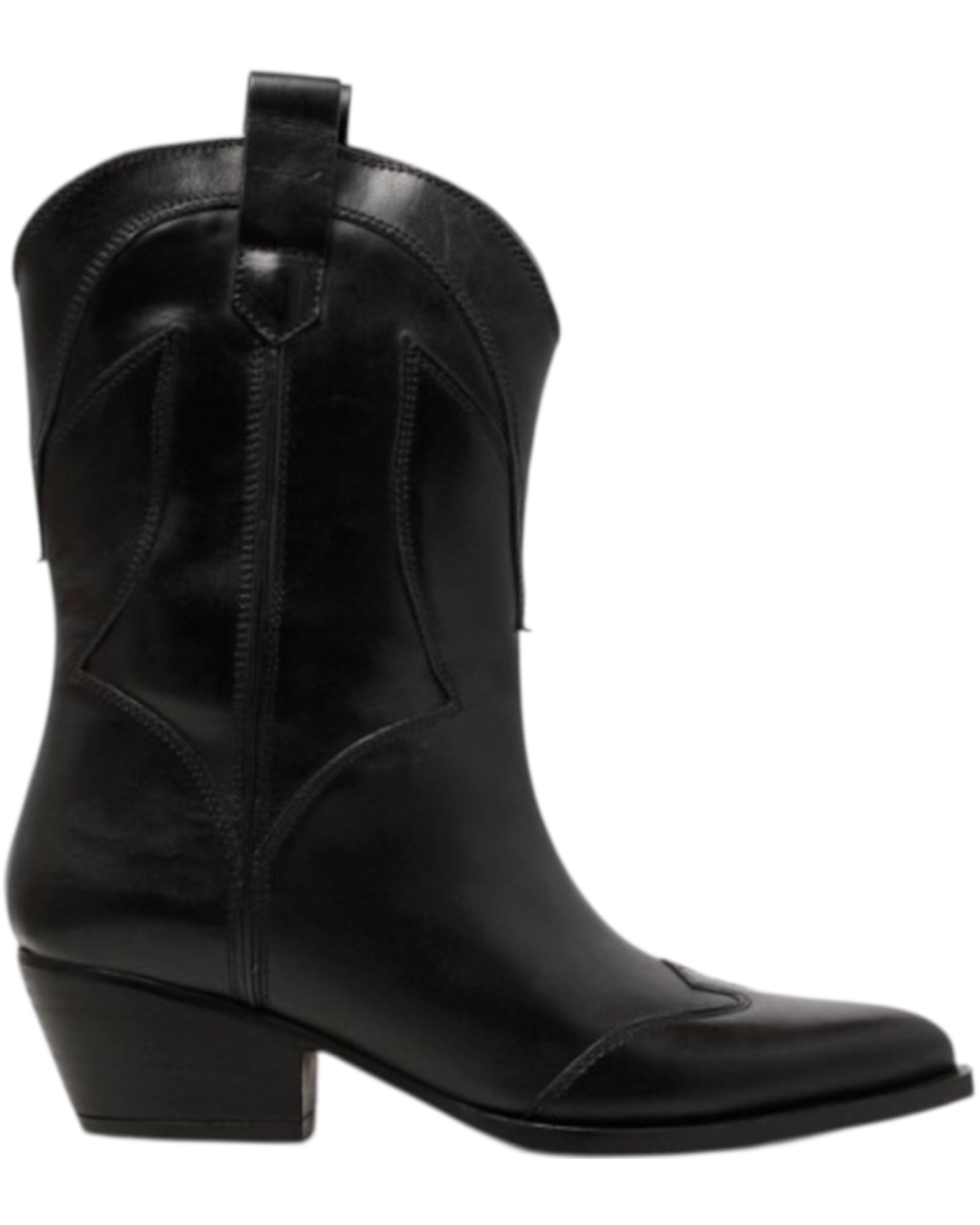 Δερμάτινα μποτάκια με χαμηλό τακούνι