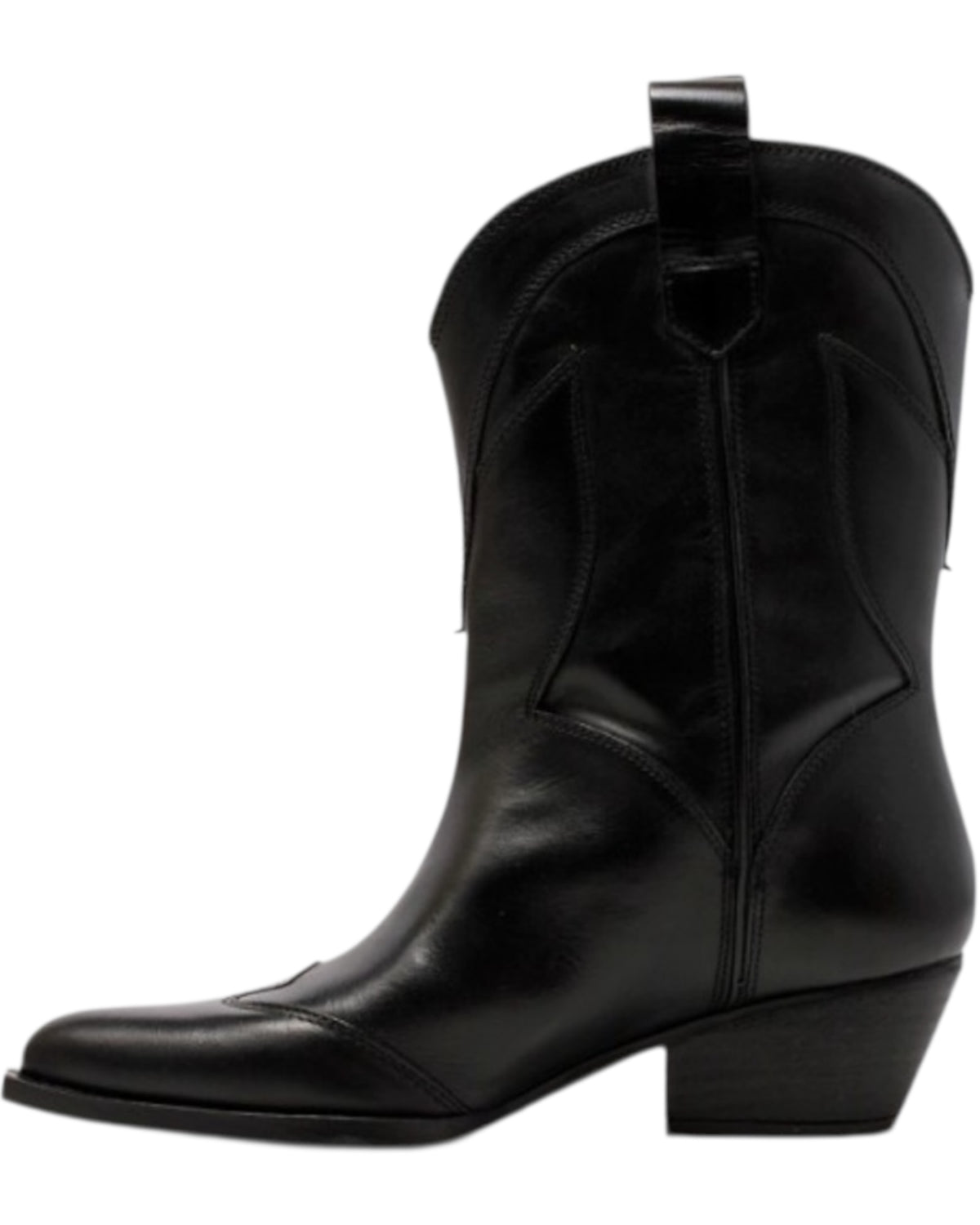 Δερμάτινα μποτάκια με χαμηλό τακούνι