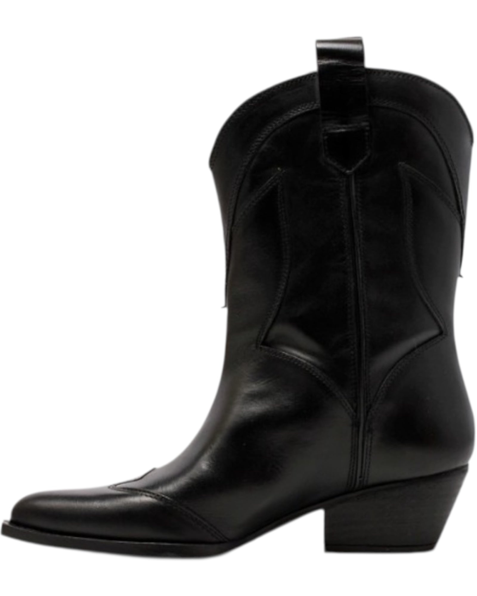 Δερμάτινα μποτάκια με χαμηλό τακούνι