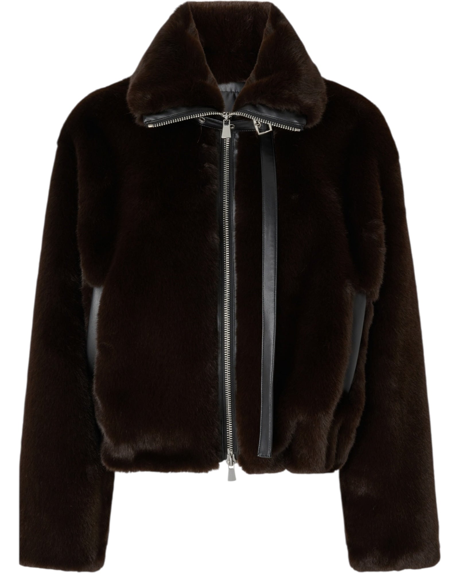 Κοντό μπουφάν από ψεύτικη γούνα ESTEBANA