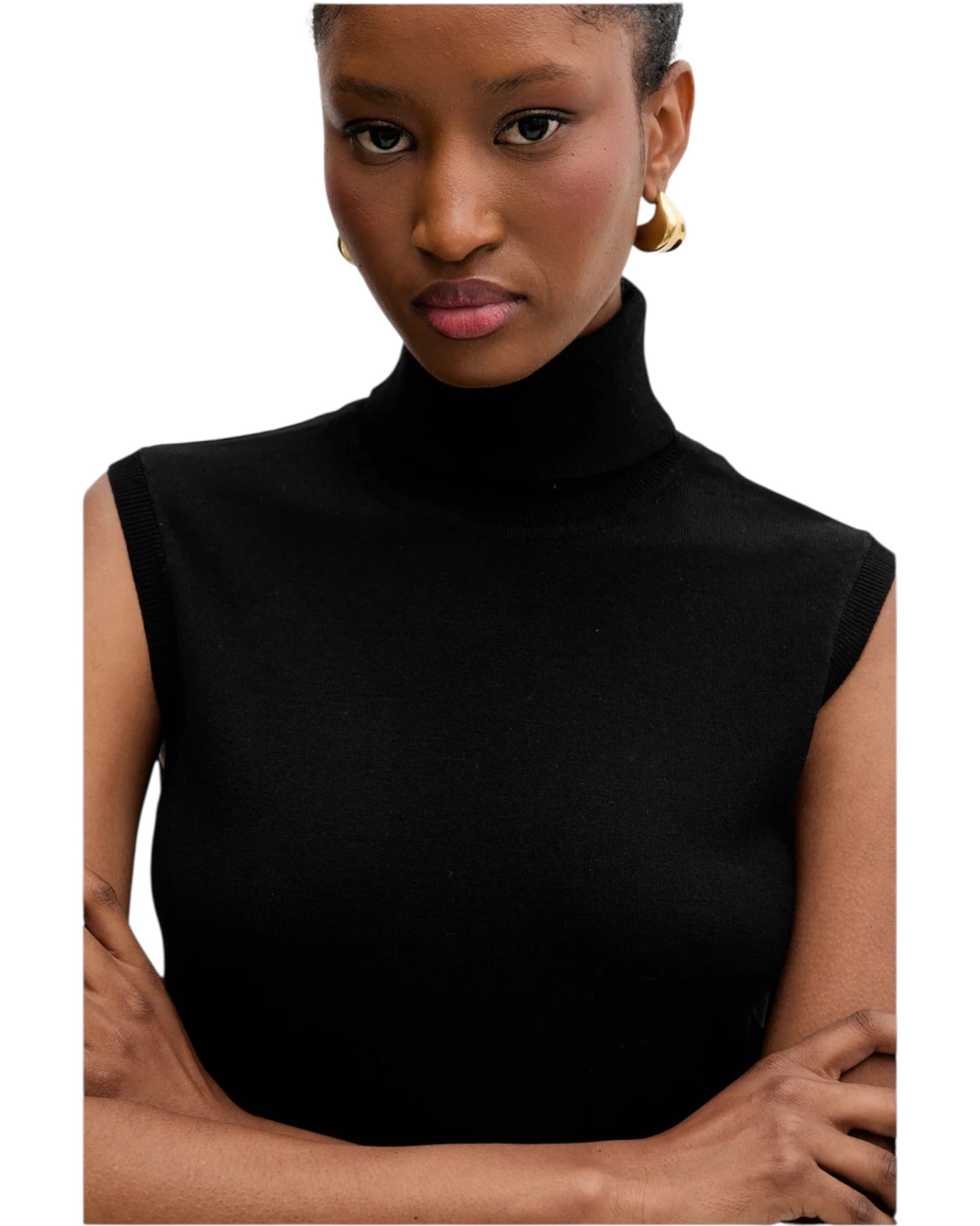 Αμάνικο πλεκτό με ζιβάγκο WARMI