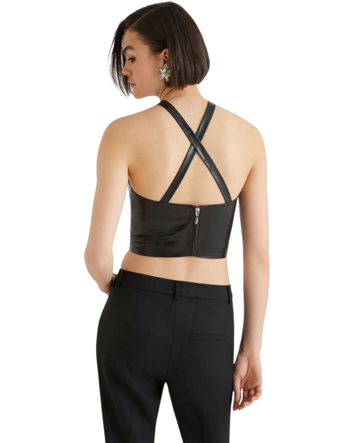 Αμάνικο τοπ από δέρμα DUERO